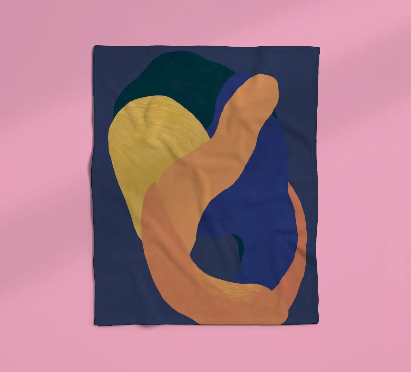 Abstracte somatische vormen fleecedeken van Veil Maya