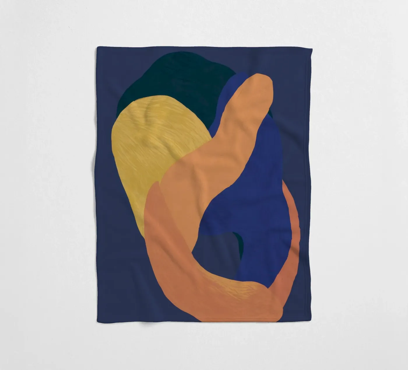 Abstracte somatische vormen fleecedeken van Veil Maya