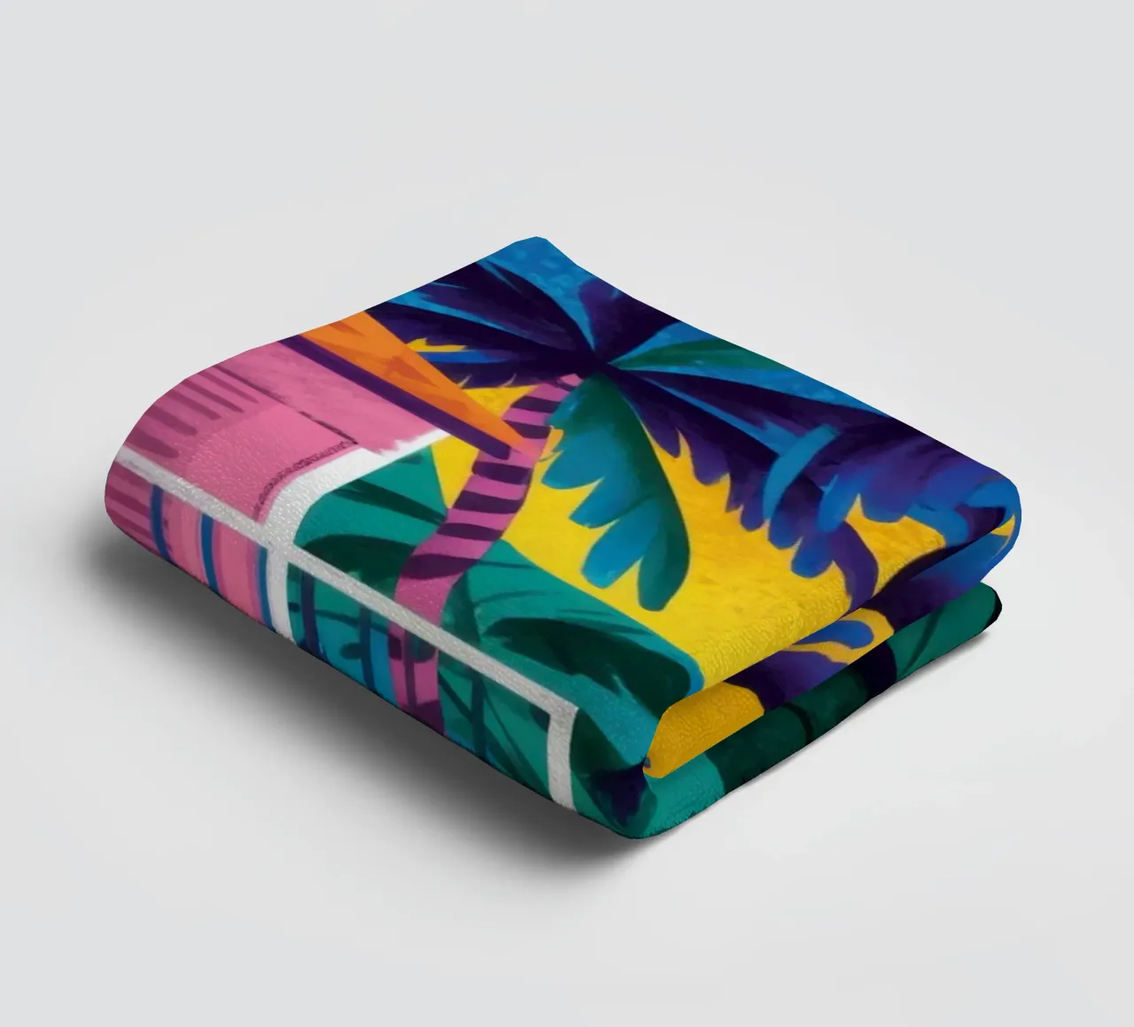 Fuchsia Palm Shadow towel by Prism Ritual