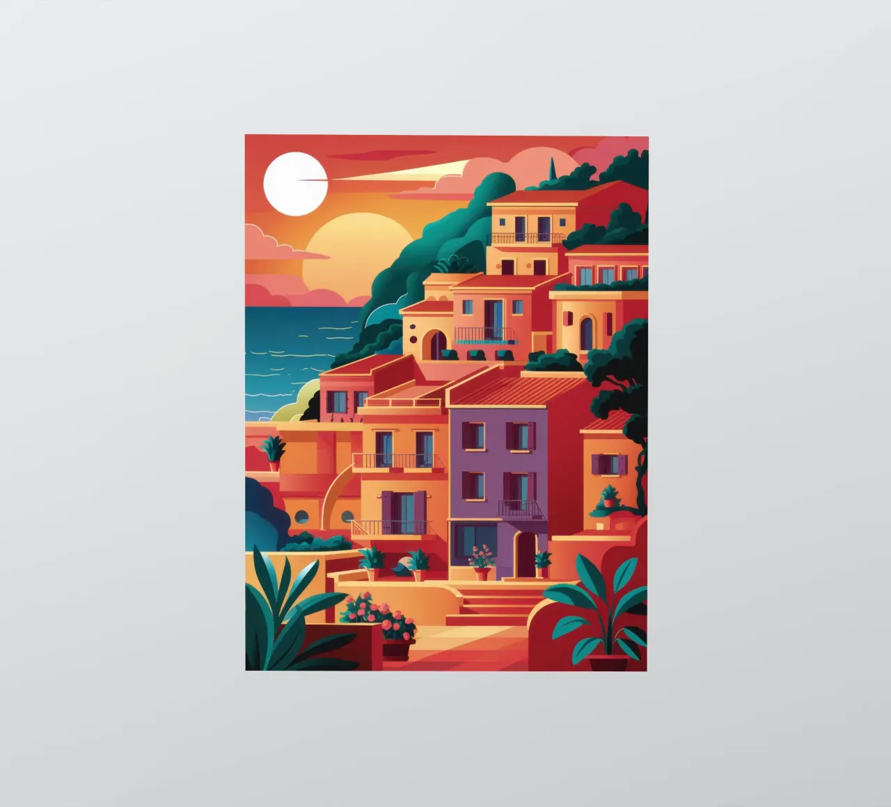 Coastal Chromatic Village sticker by Prism Ritual
