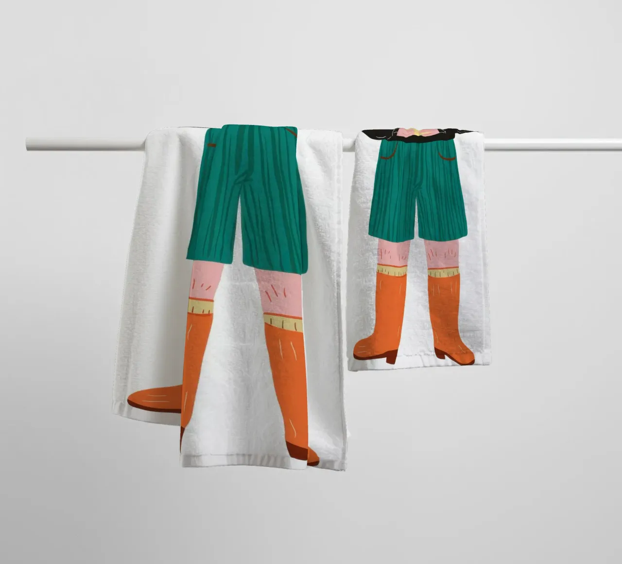 Gardener with Radishes towel by Flock Reverie
