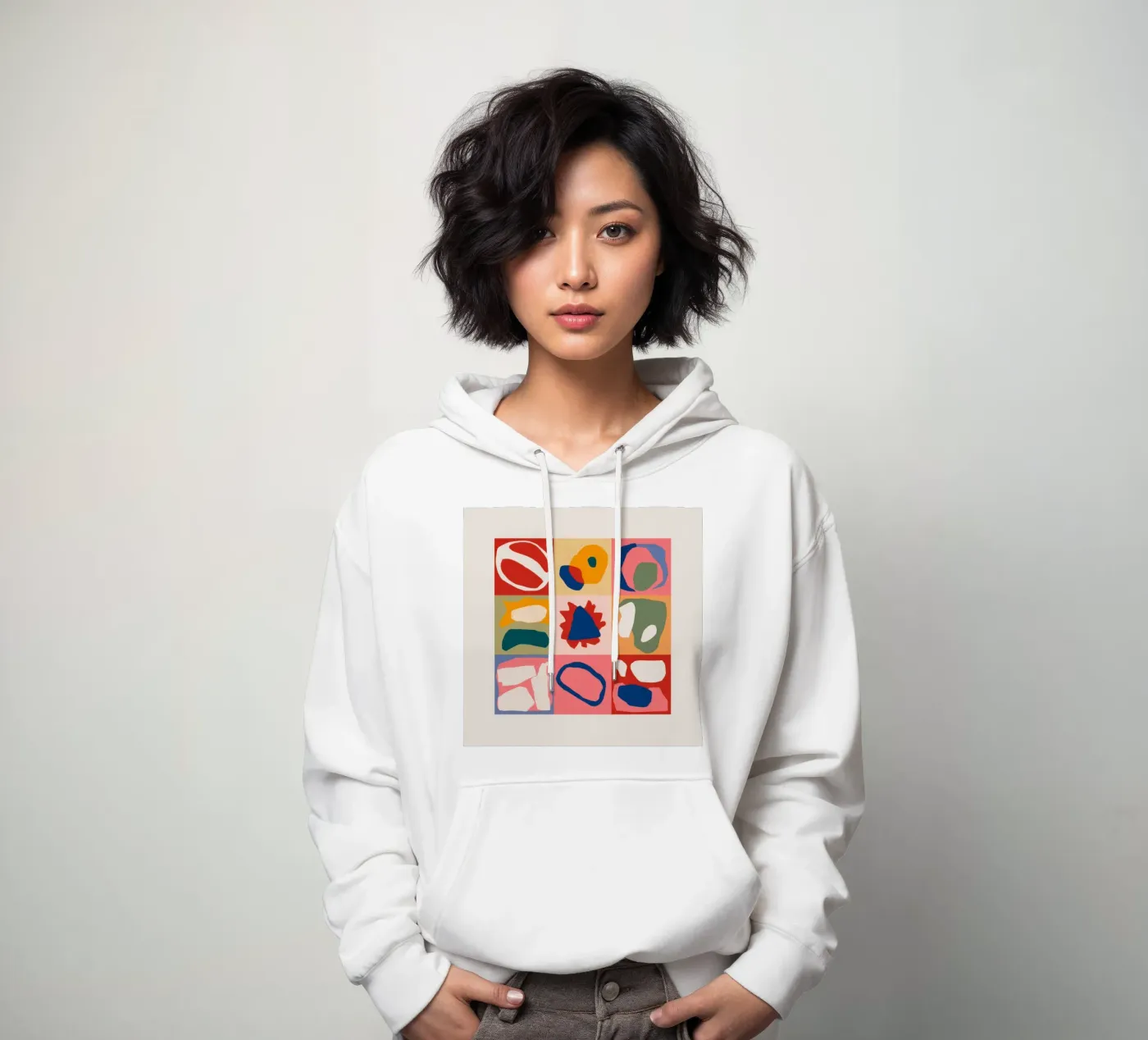 Playful Shape Patchwork hoodie by Prism Ritual