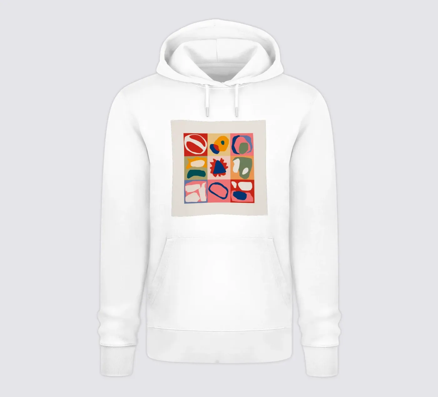 Patchwork di forme giocose felpa con cappuccio da Prism Ritual
