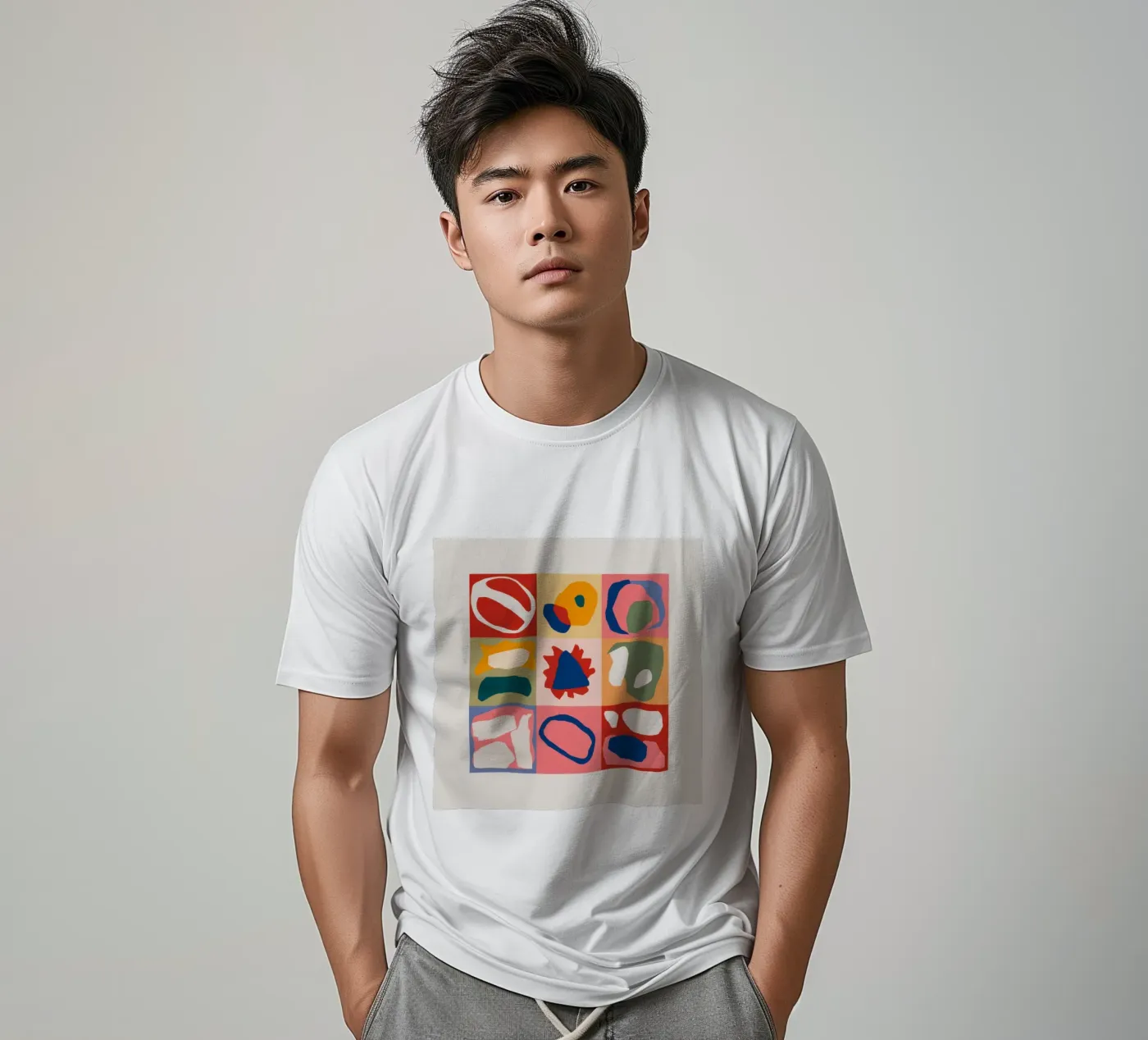 Playful Shape Patchwork t-shirt by Prism Ritual