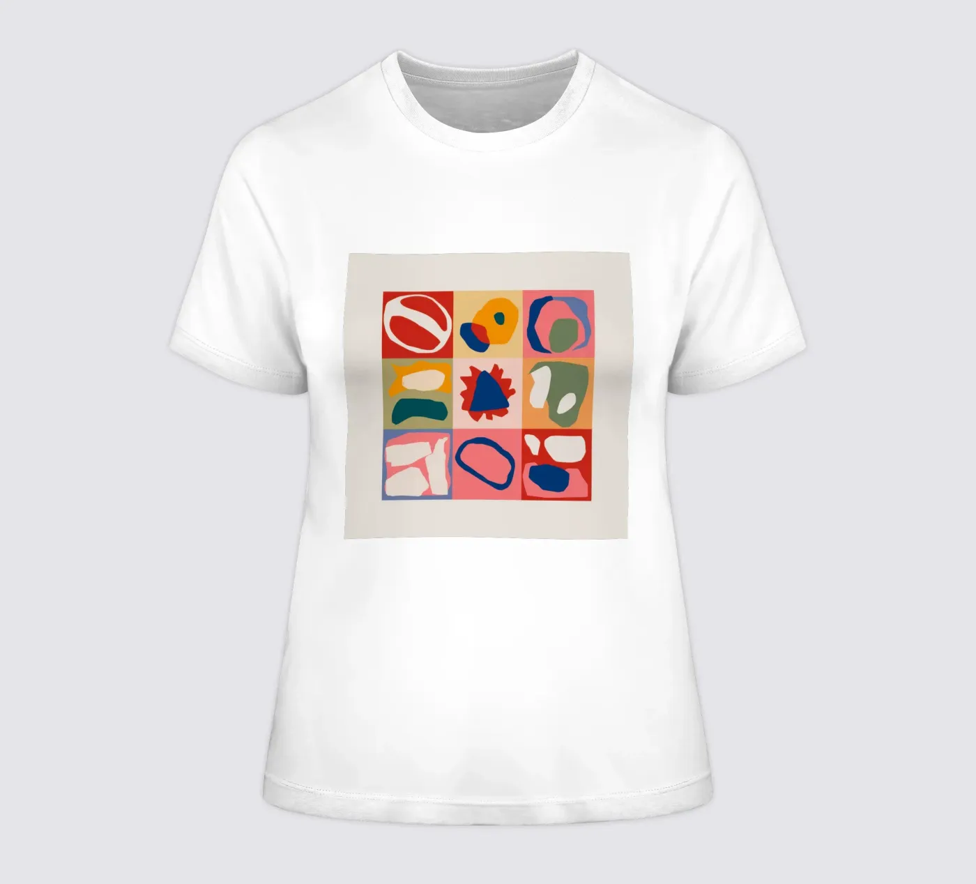 Patchwork di forme giocose t-shirt da donna da Prism Ritual
