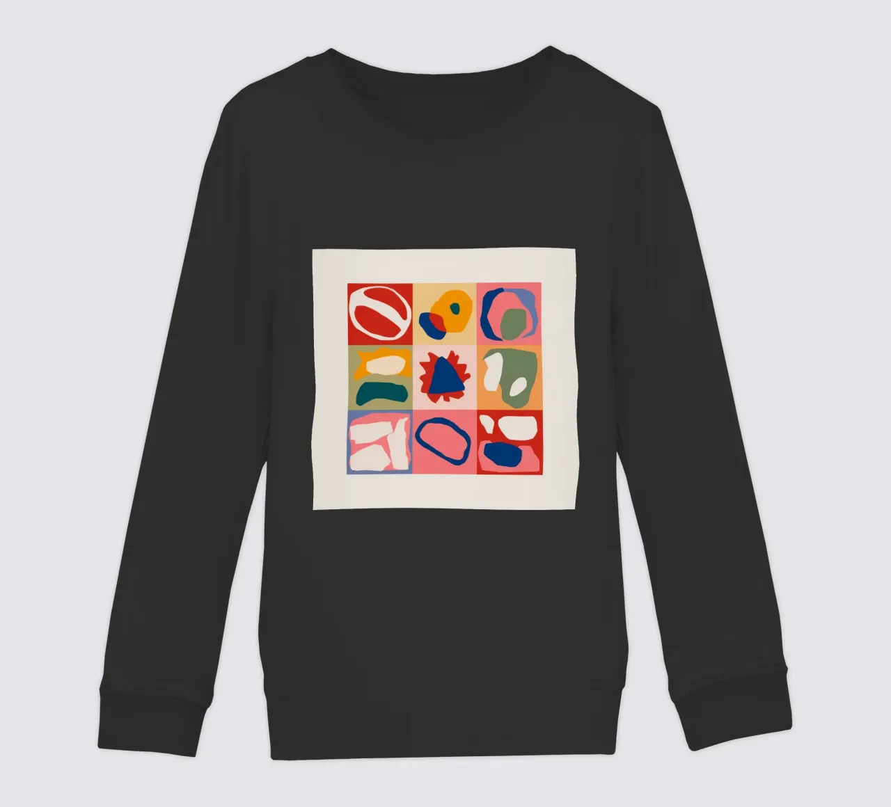Patchwork di forme giocose felpa bambino da Prism Ritual