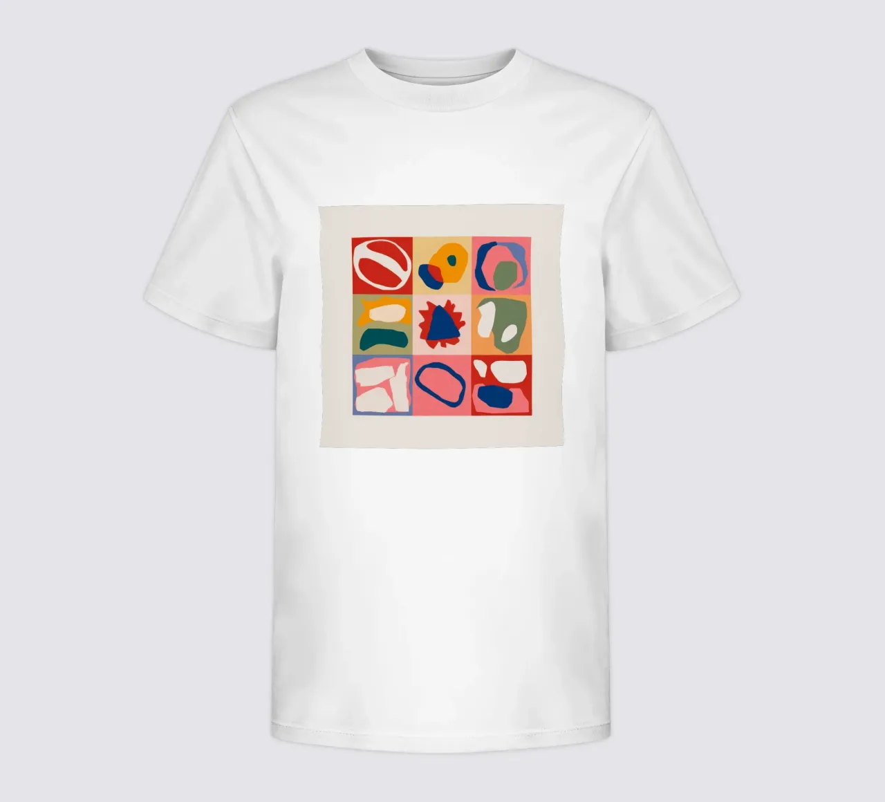 Speelse vormen patchwork kinder t-shirt van Prism Ritual