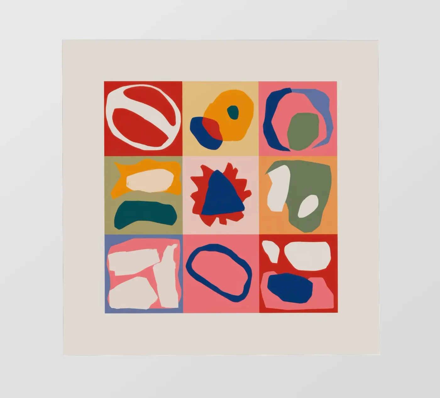 Speelse vormen patchwork fotobehang van Prism Ritual