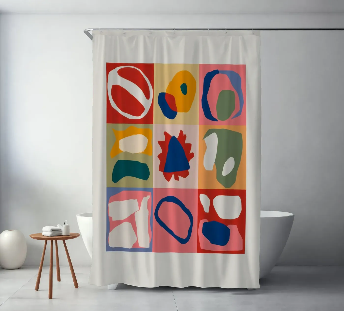 Playful Shape Patchwork Duschvorhang von Prism Ritual