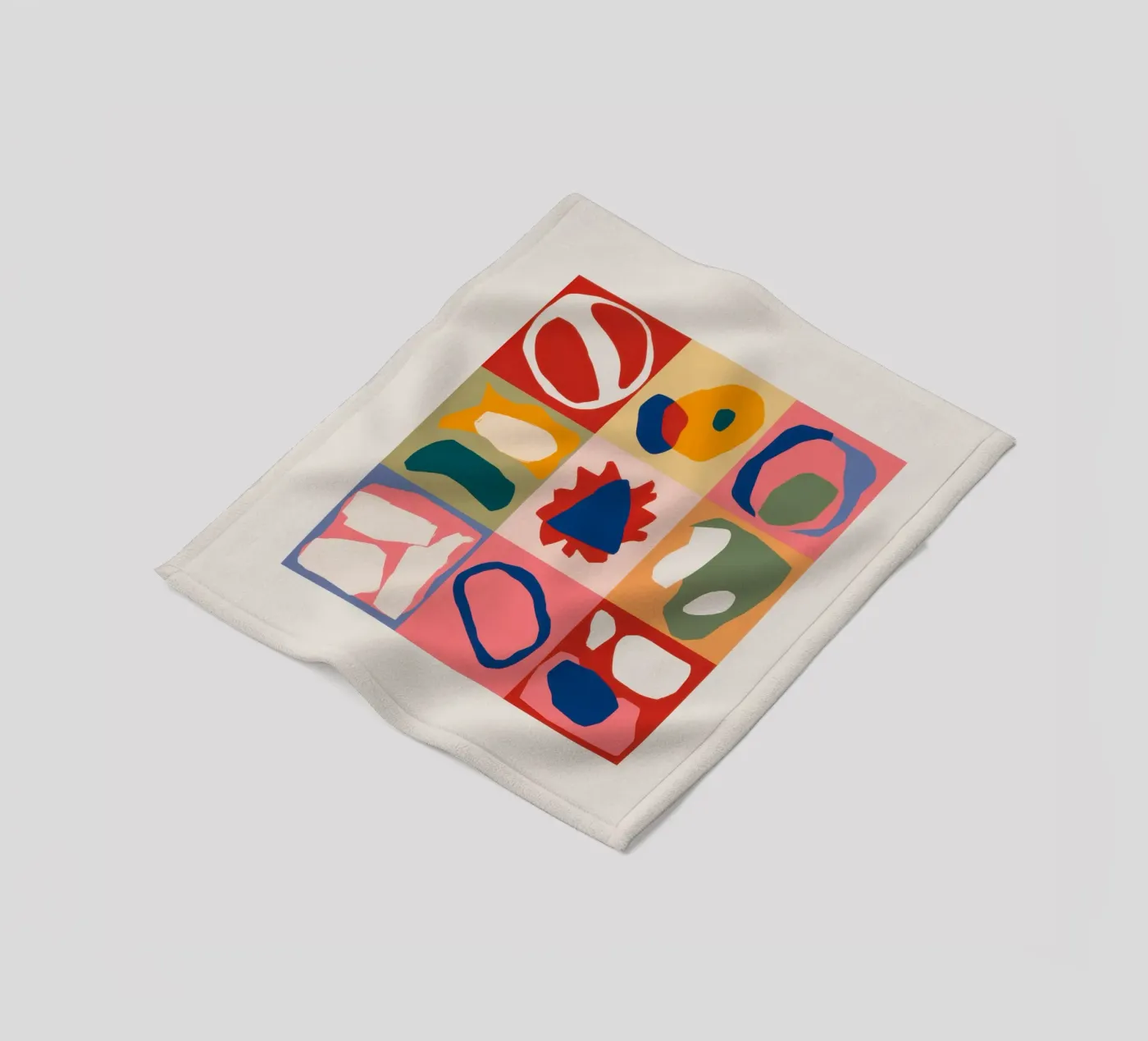 Verspielte Form Patchwork Fleecedecke von Prism Ritual