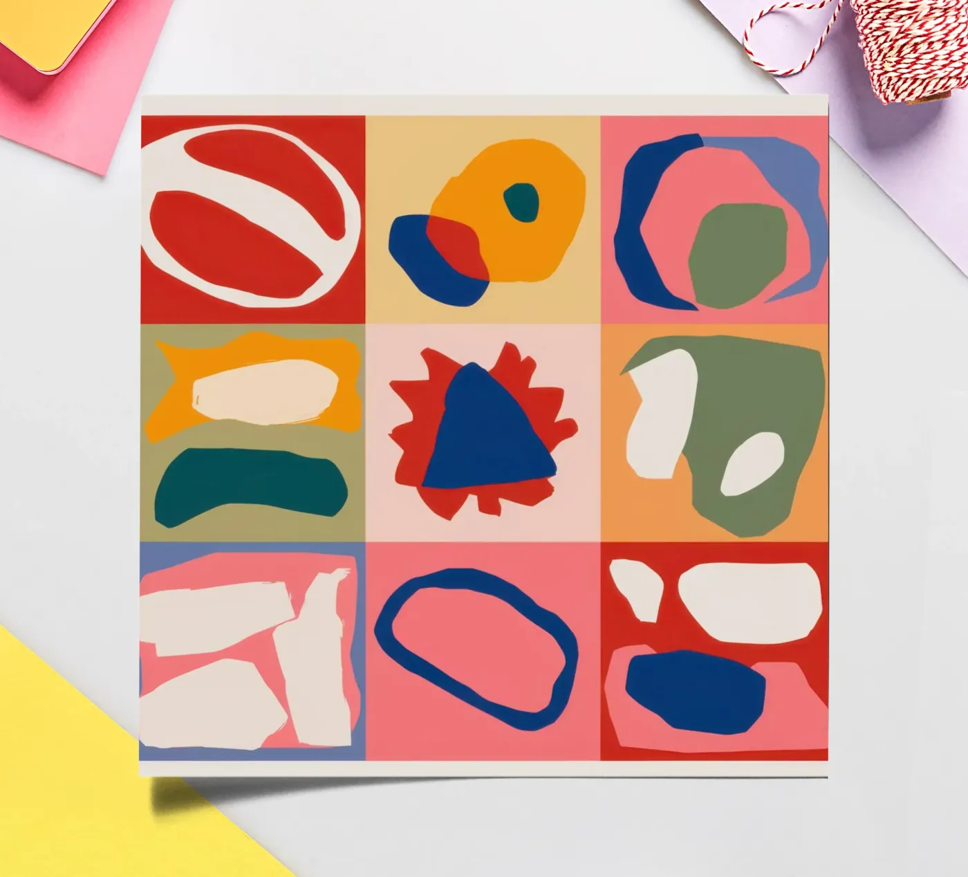 Patchwork di forme giocose foglio adesivo da Prism Ritual