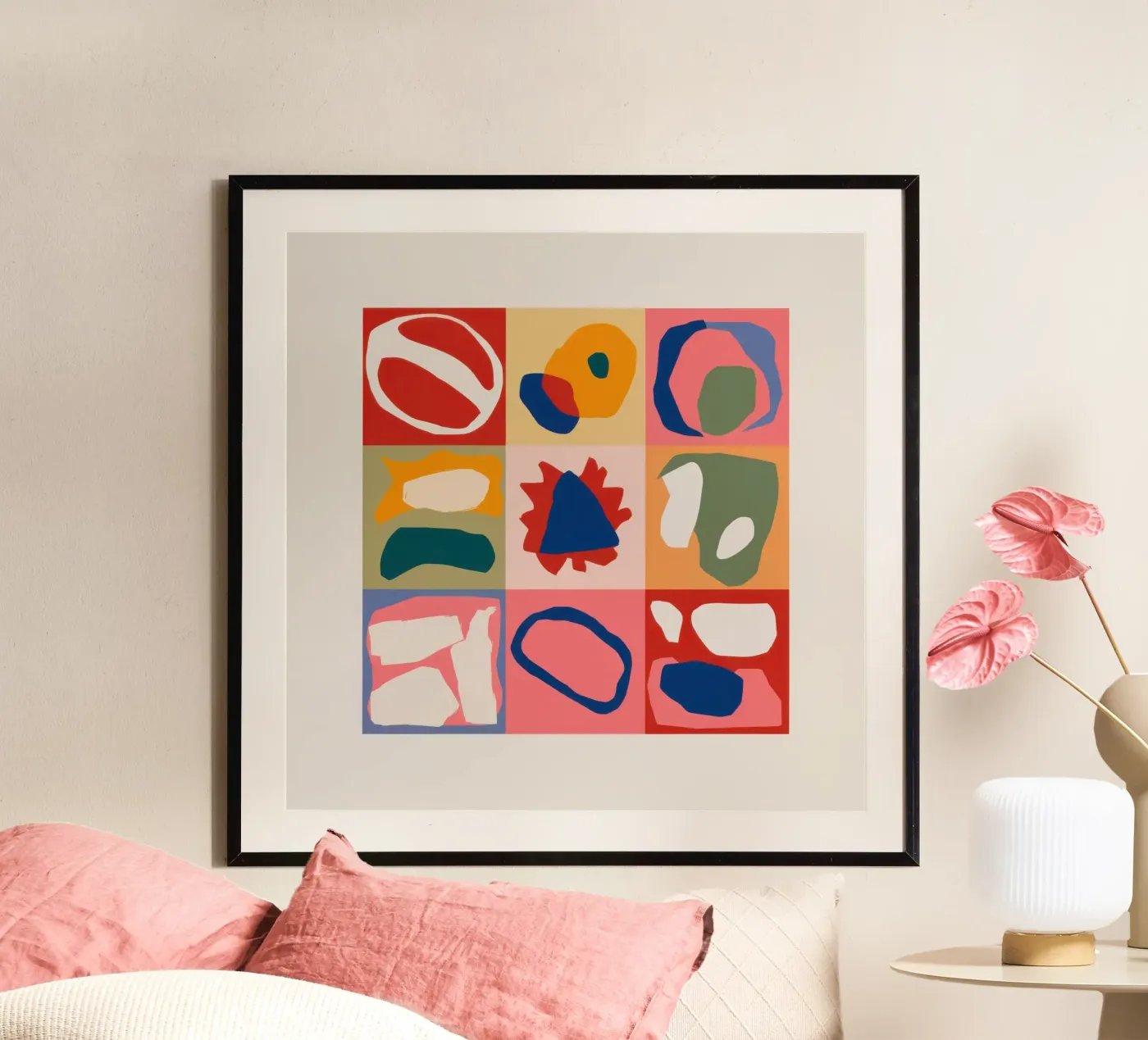 Playful Shape Patchwork poster de Prism Ritual