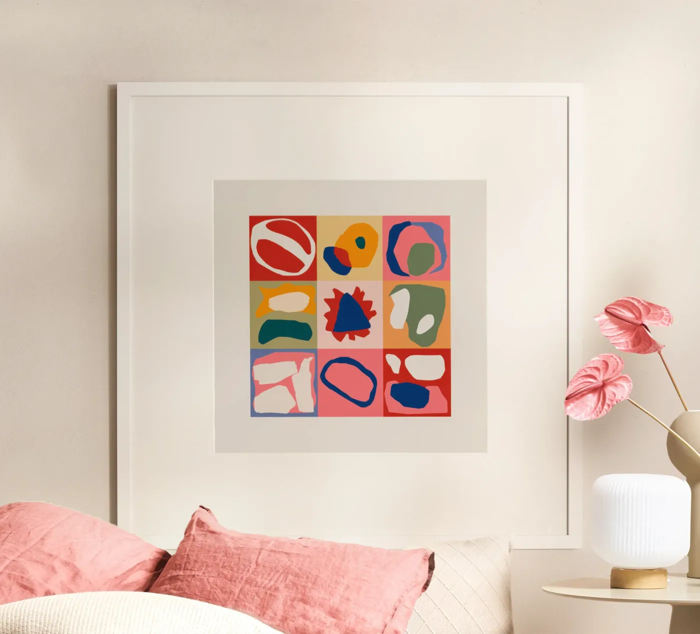 Playful Shape Patchwork Poster von Prism Ritual