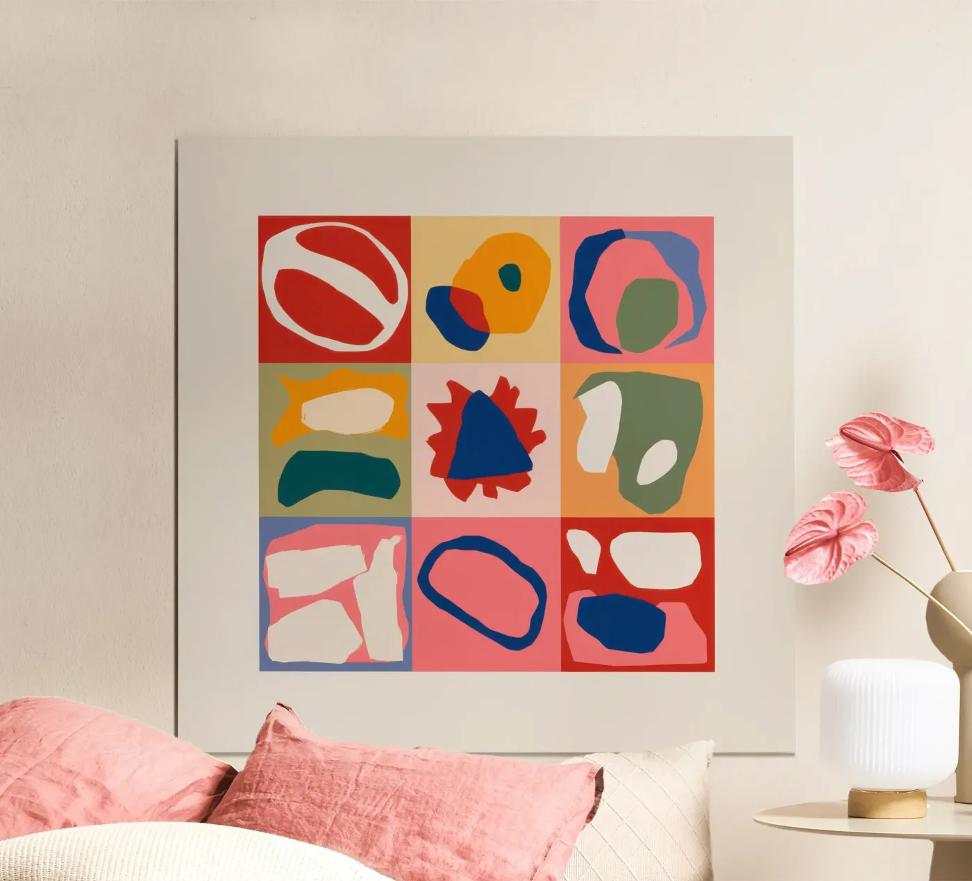 Playful Shape Patchwork Poster von Prism Ritual