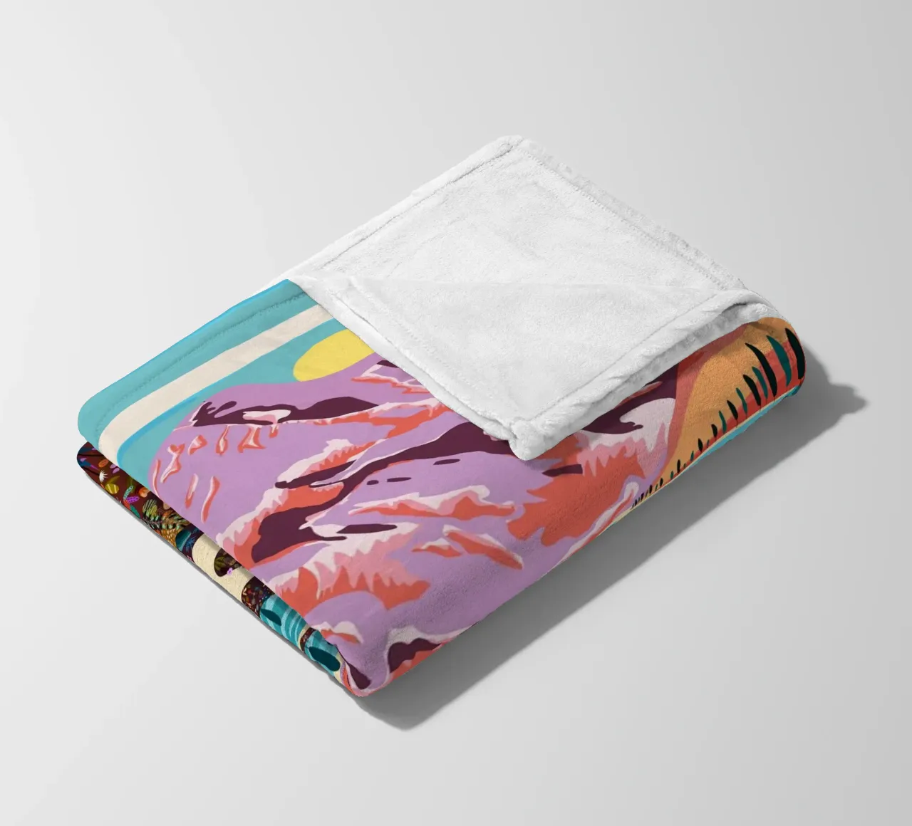 Alice In Wonder Valley fleece blanket by 83oranges