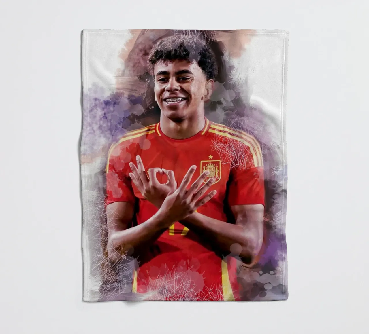 Lamine Yamal talent coperta in pile da Lembayung art