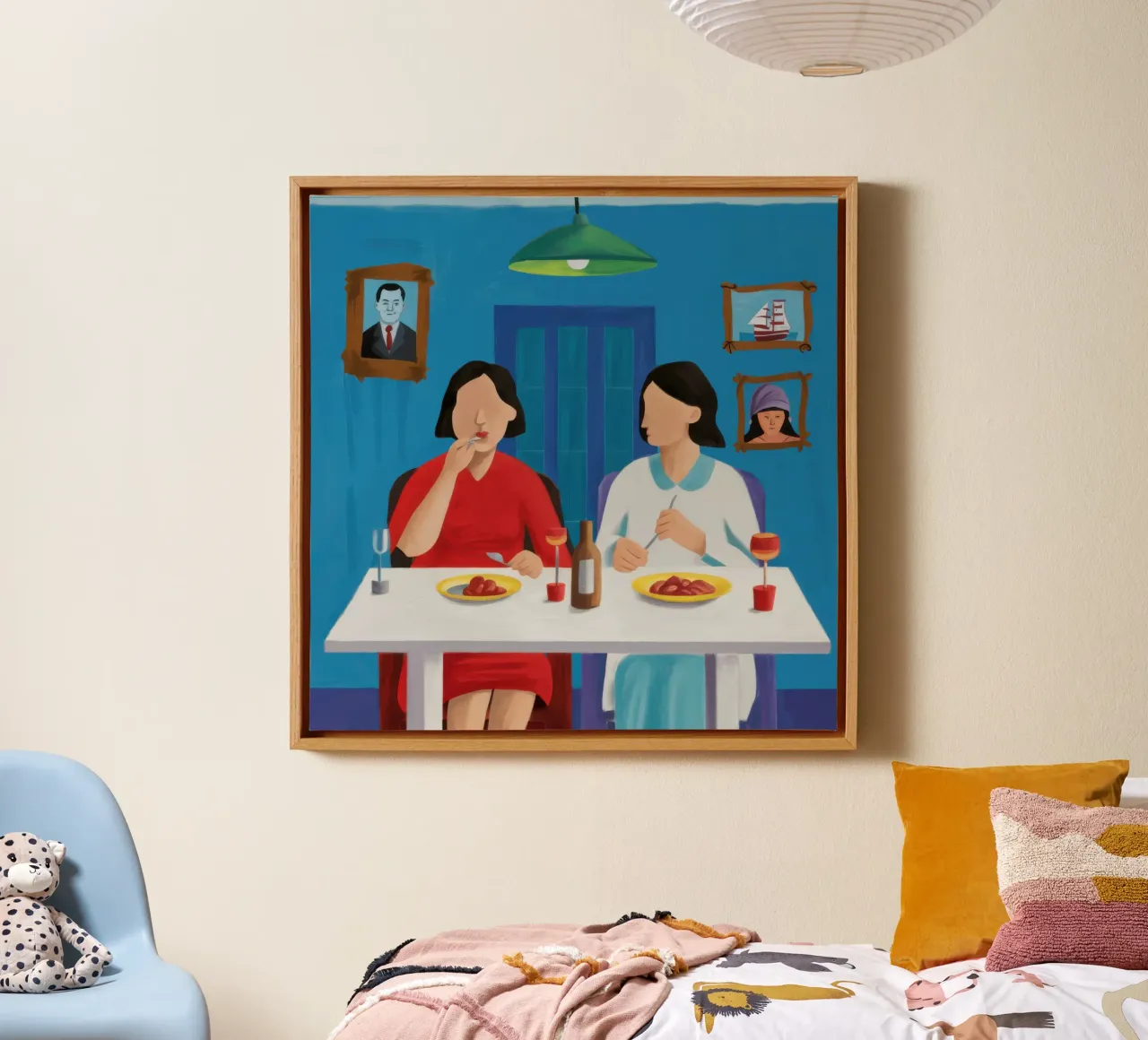 Pasta TeteaTete bij kaarslicht canvas met Baklijst van Prism Ritual