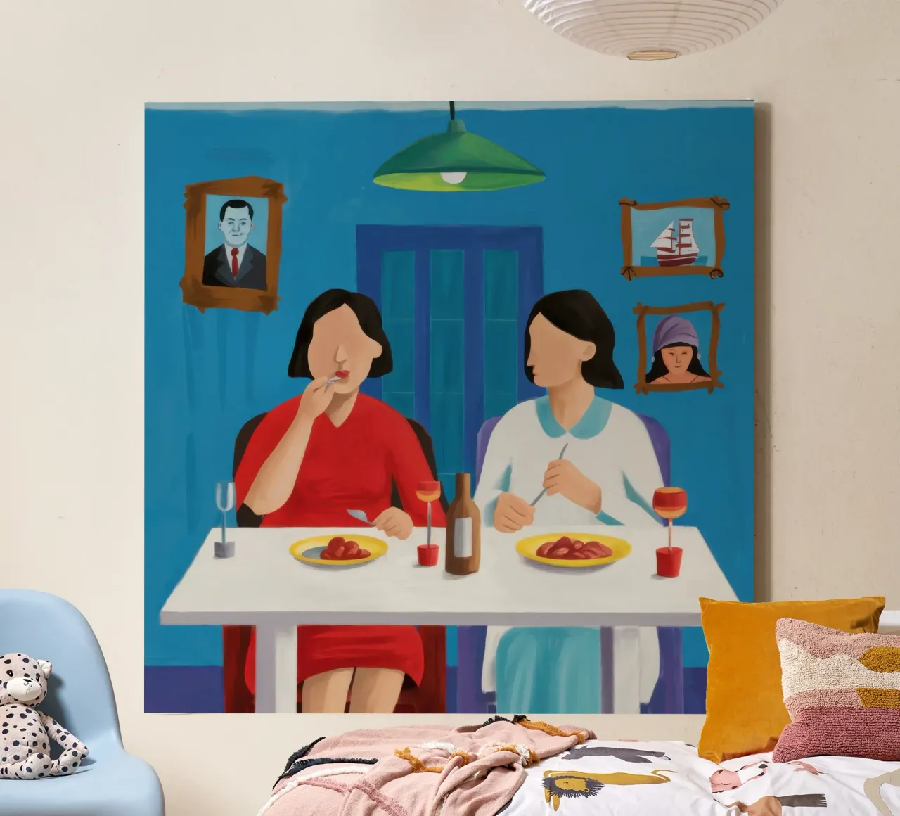 Pasta TeteaTete bij kaarslicht canvas met Baklijst van Prism Ritual