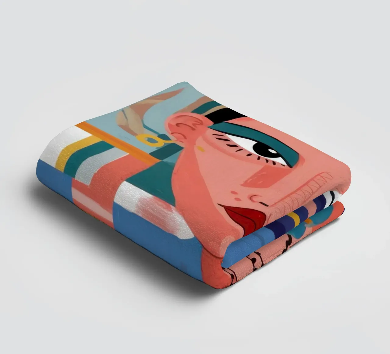 The Girl with Three Eyes towel by Flock Reverie