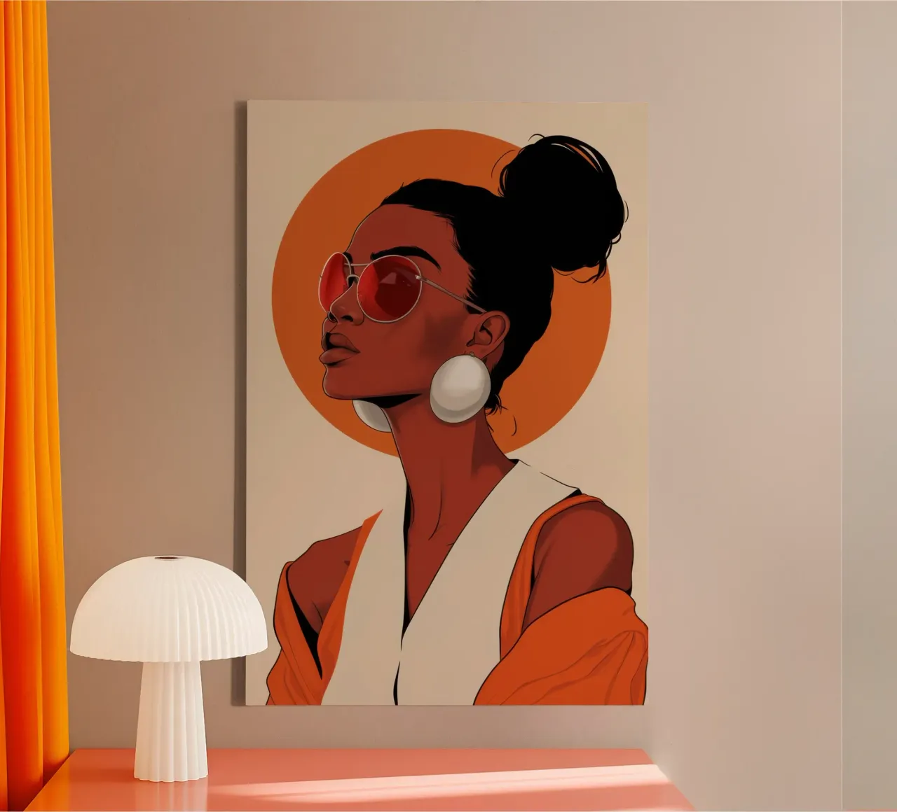 Le regard du soleil couchant toile de Flock Reverie