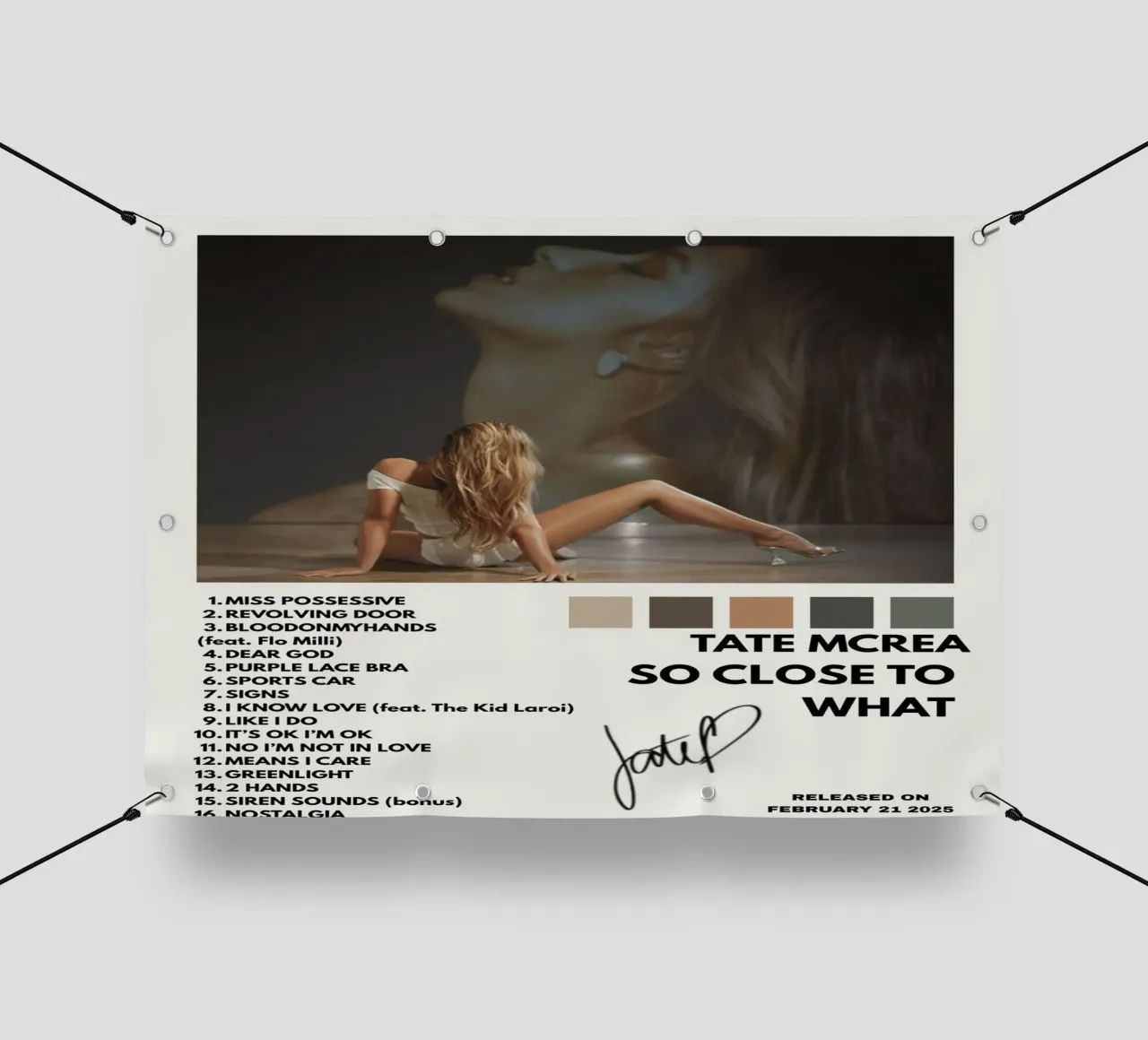 Tate McRae So Close To What Poster dell'album telo in pvc da sarahshop
