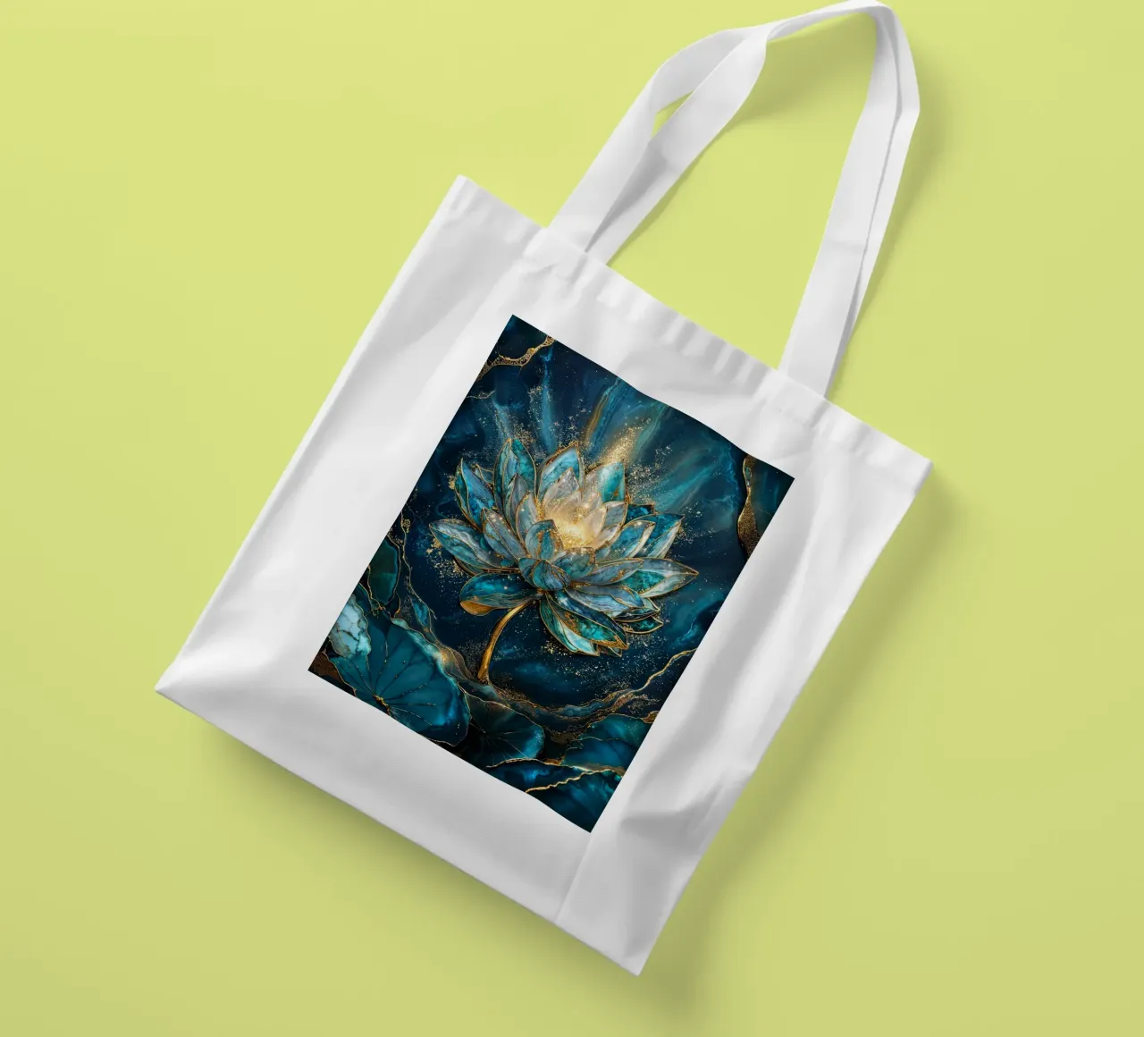 Golden Flower of Enlightenment Jutebeutel von Pixaverse