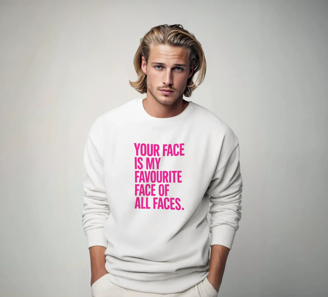 Dritto in faccia felpa da QuooodZ by MooodzArt