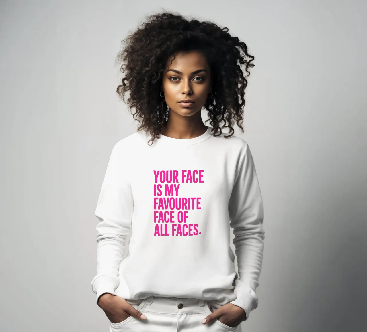 Dritto in faccia felpa da QuooodZ by MooodzArt