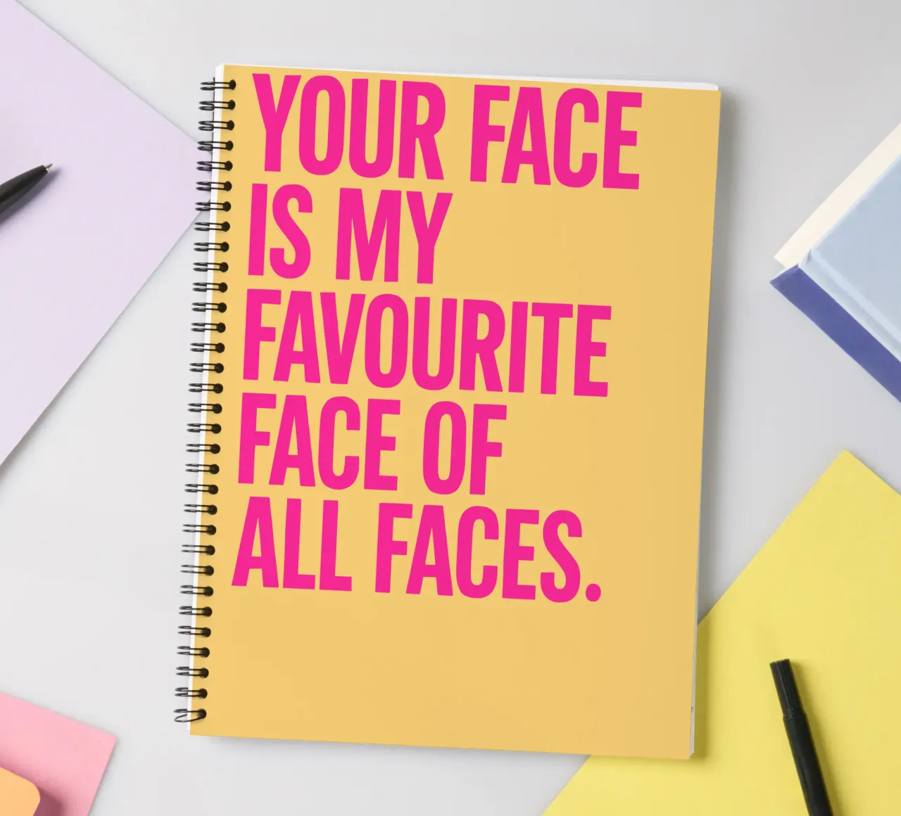 Straight to Your Face spiral notebook by QuooodZ by MooodzArt