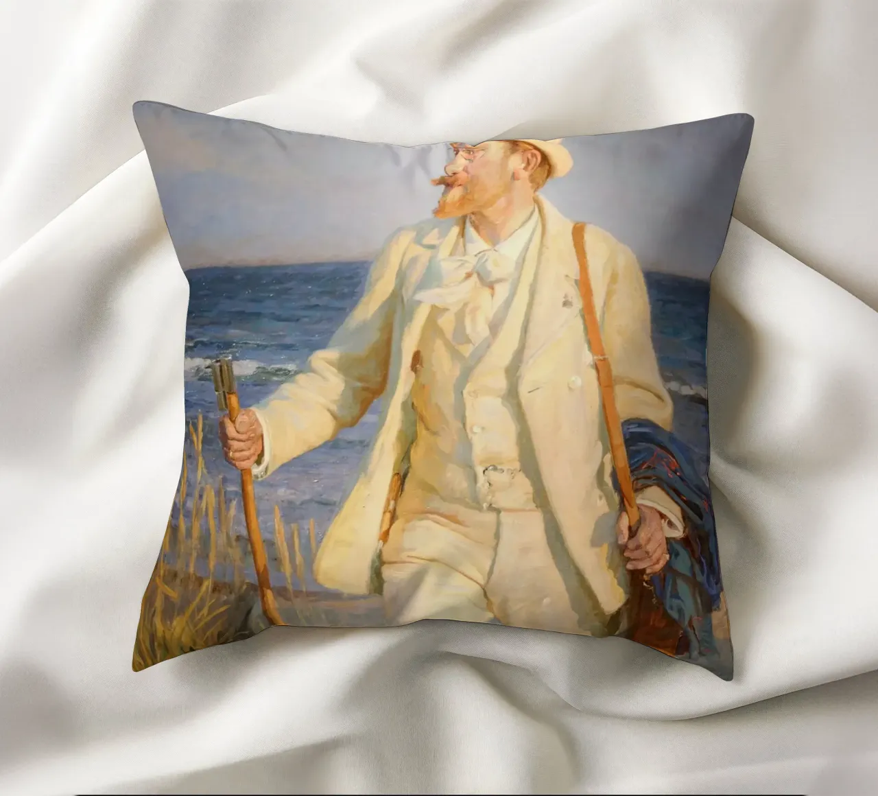 Ritratto di Peder Severin Krøyer cuscino da shoplena