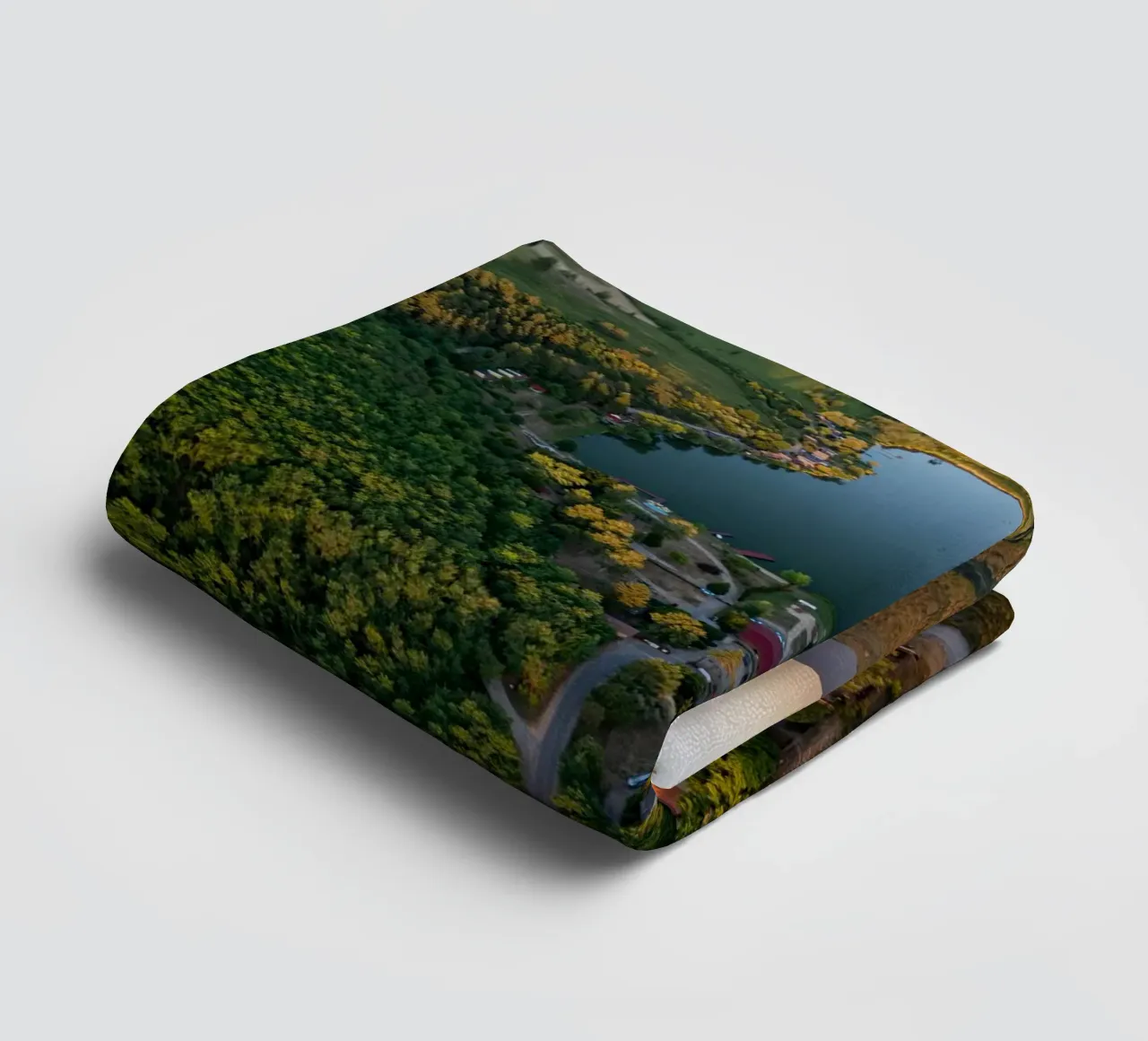 Vue aérienne d'un petit coin de la vallée serviette de bain de anderm