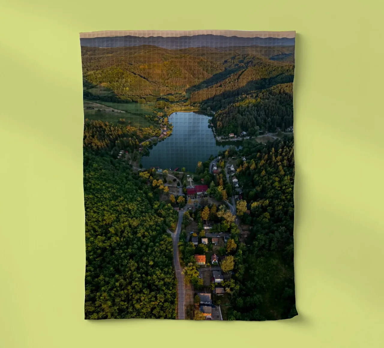 Vue aérienne d'un petit coin de la vallée torchon de anderm