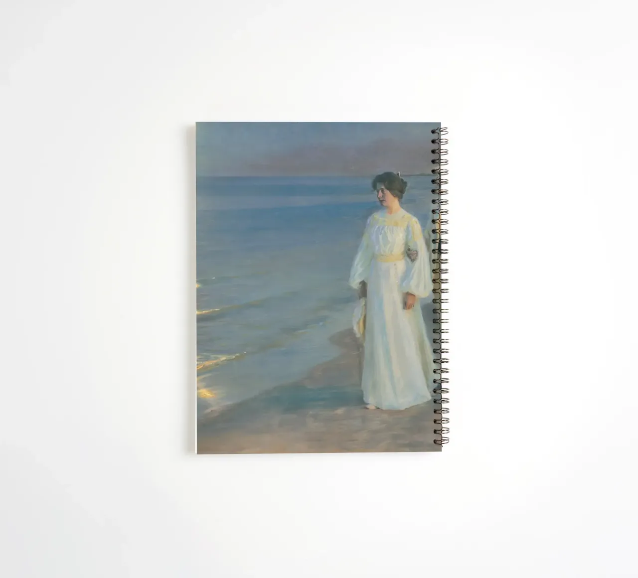 Peder Severin Krøyer - Summer evening on the beach at Skagen spiral notebook by shoplena