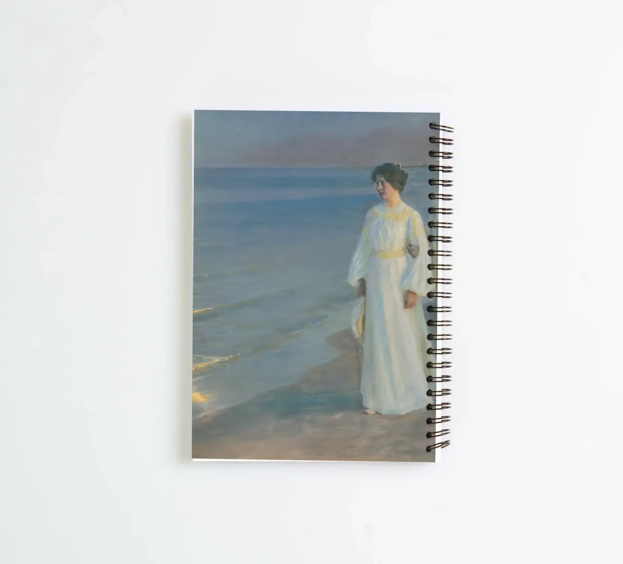 Peder Severin Krøyer - Summer evening on the beach at Skagen spiral notebook by shoplena