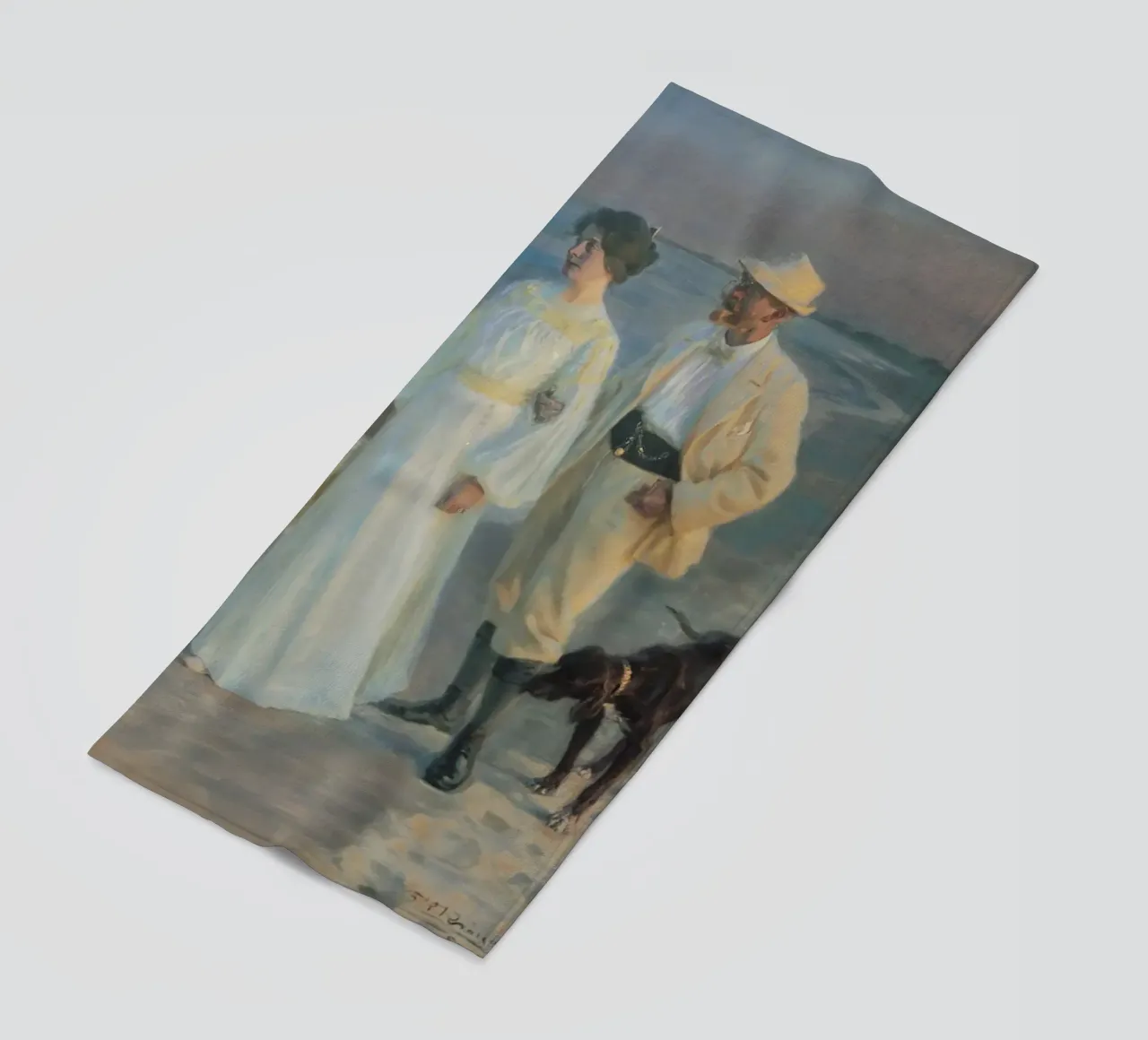Peder Severin Krøyer - Serata estiva sulla spiaggia di Skagen telo mare da shoplena