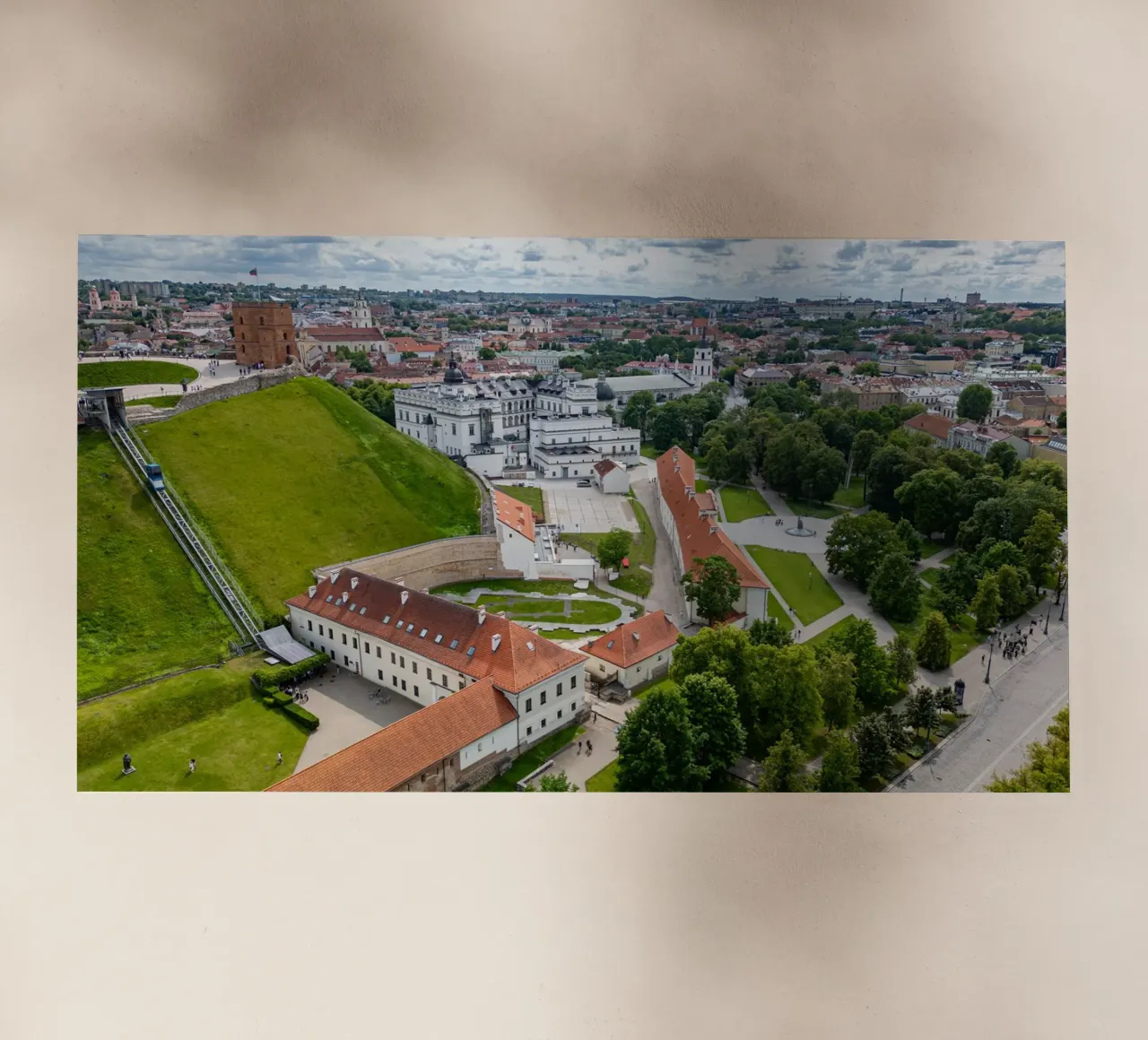 Veduta aerea di Vilnius, Lituania pellicola backlit da anderm