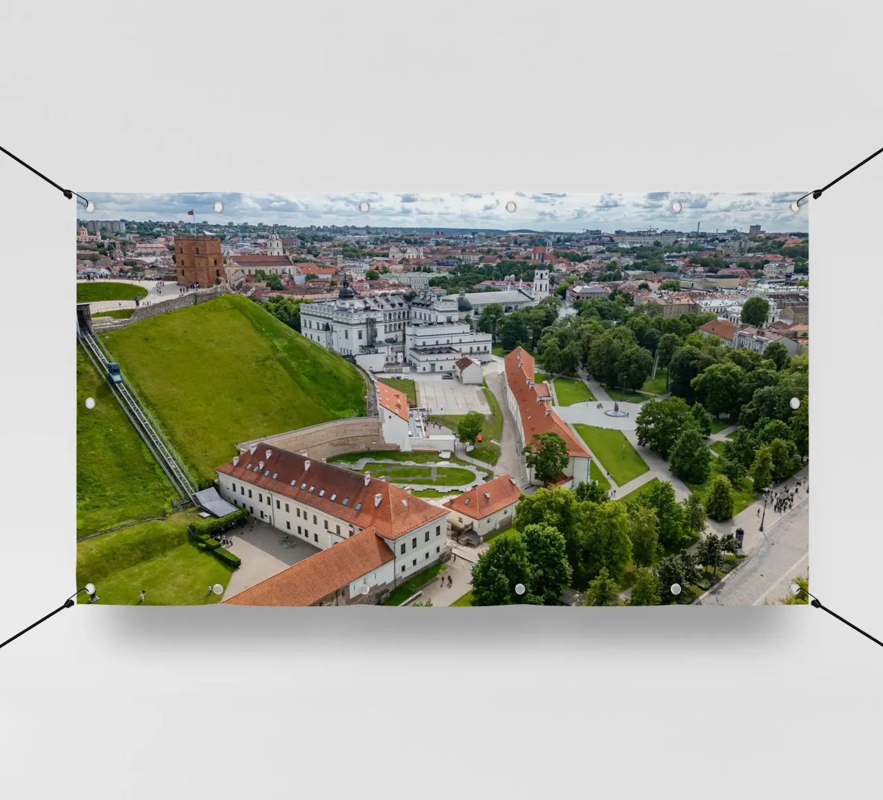 Veduta aerea di Vilnius, Lituania telo in pvc da anderm