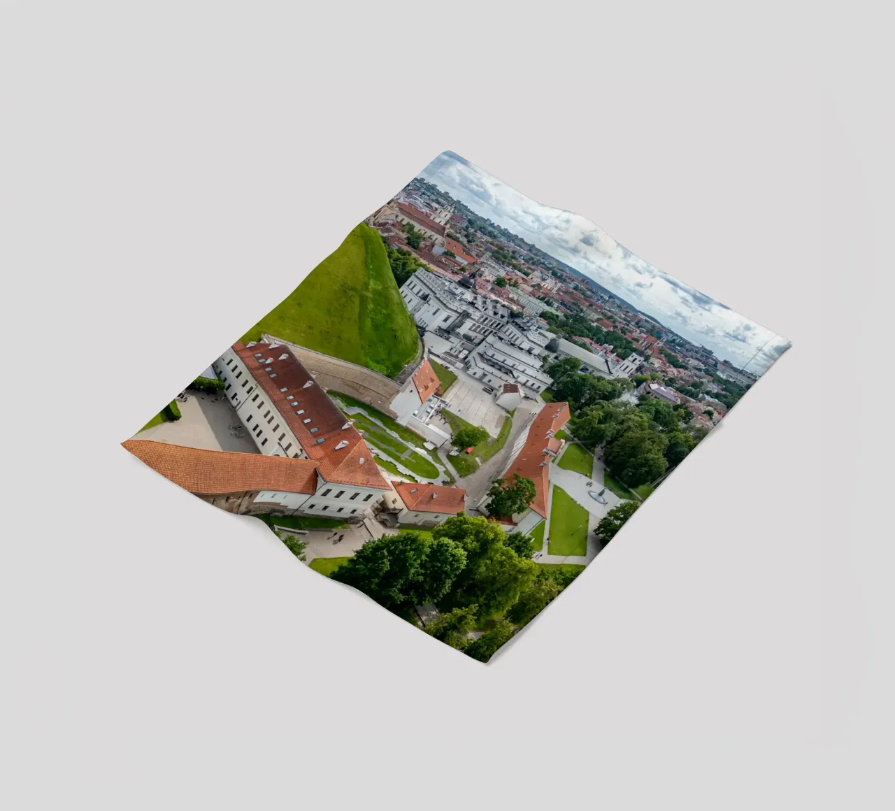 Vue aérienne de Vilnius, Lituanie plaid polaire de anderm