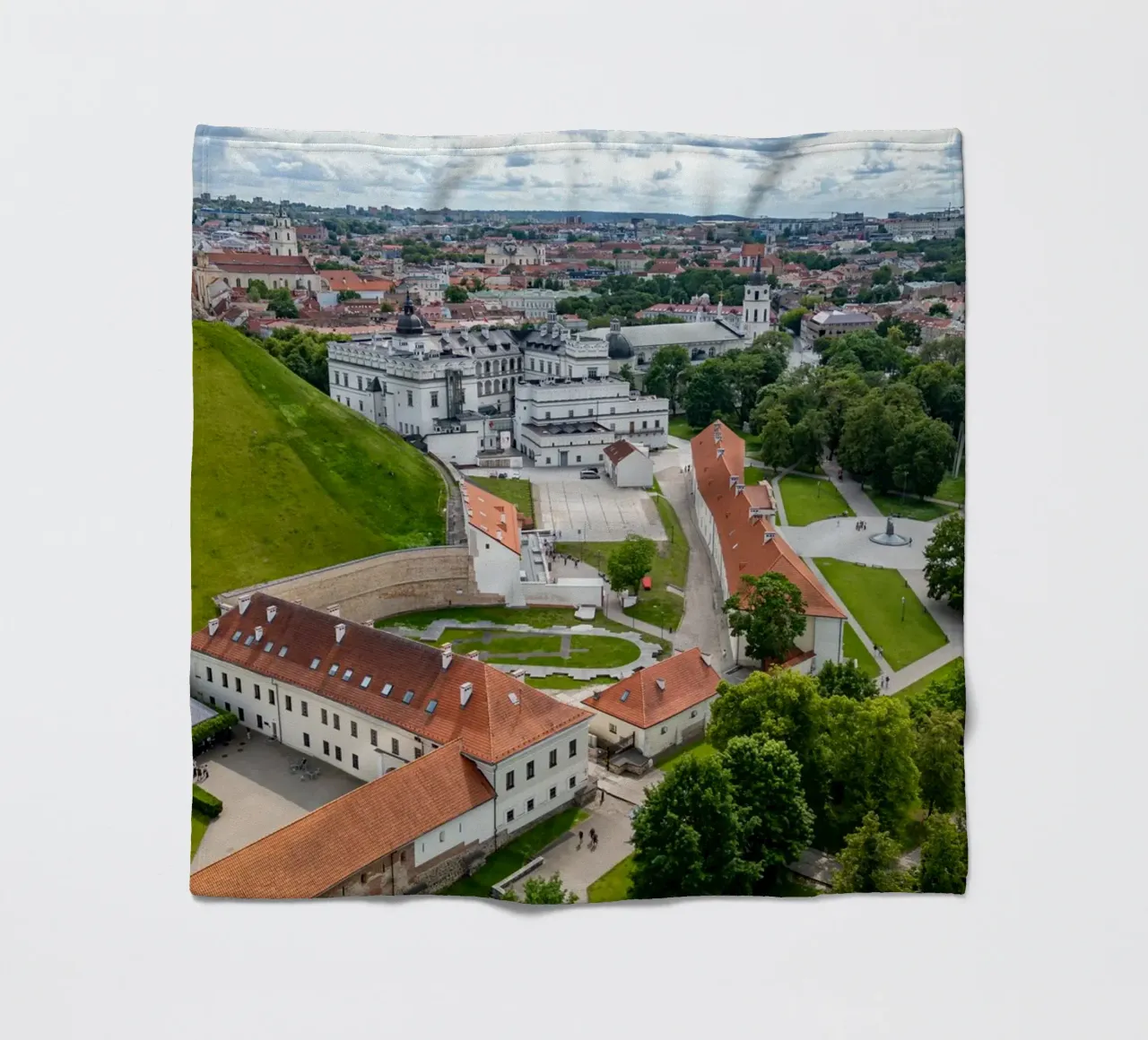 Vue aérienne de Vilnius, Lituanie plaid polaire de anderm