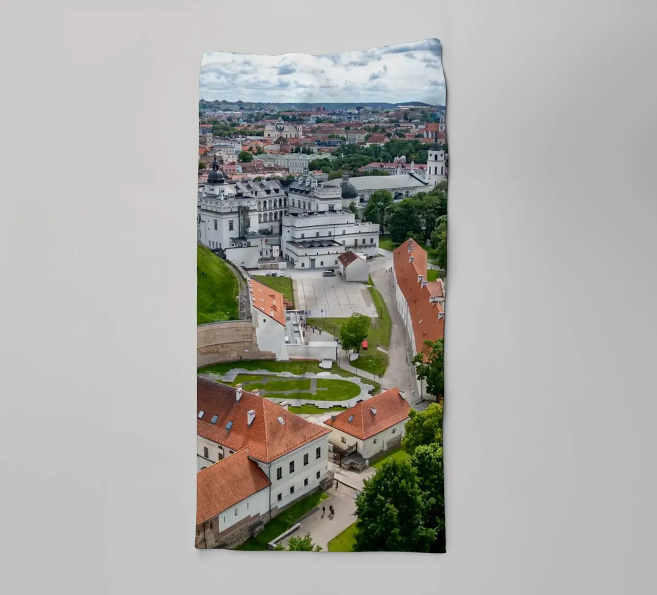Vue aérienne de Vilnius, Lituanie serviette de bain de anderm