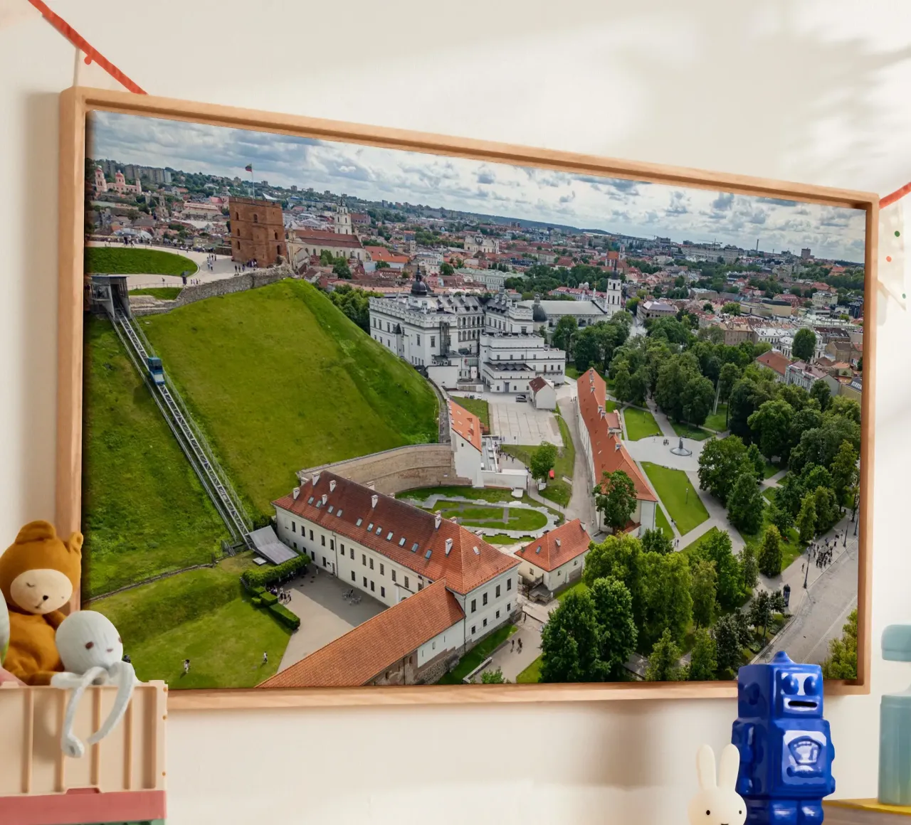 Aerial view of Vilnius, Lithuania canvas by anderm