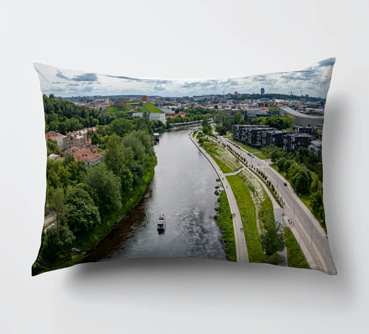 Veduta aerea di Vilnius, Lituania cuscino da anderm