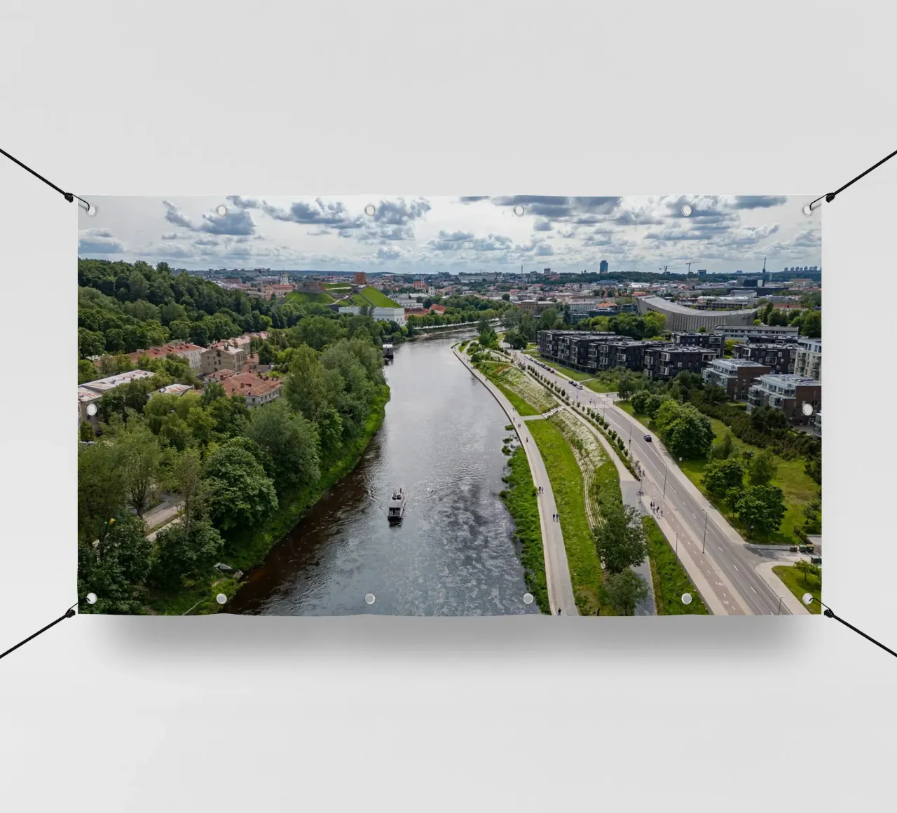 Veduta aerea di Vilnius, Lituania telo in pvc da anderm