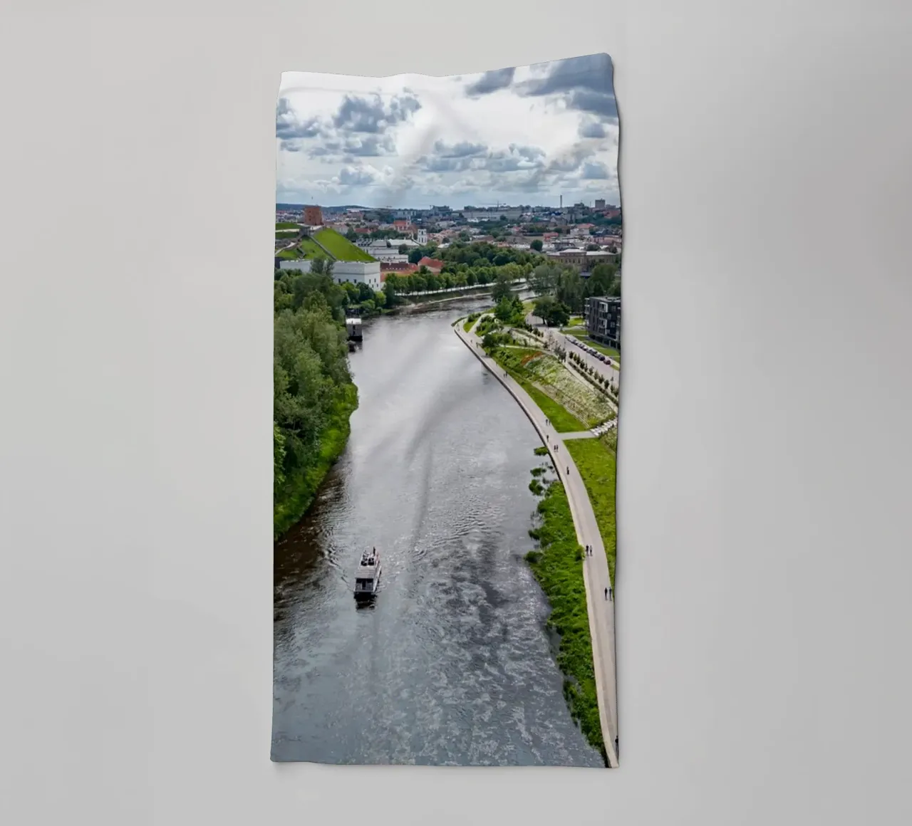 Aerial view of Vilnius, Lithuania towel by anderm
