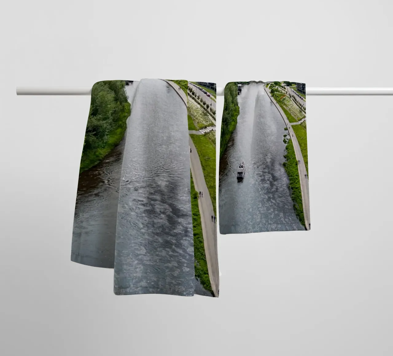 Aerial view of Vilnius, Lithuania towel by anderm