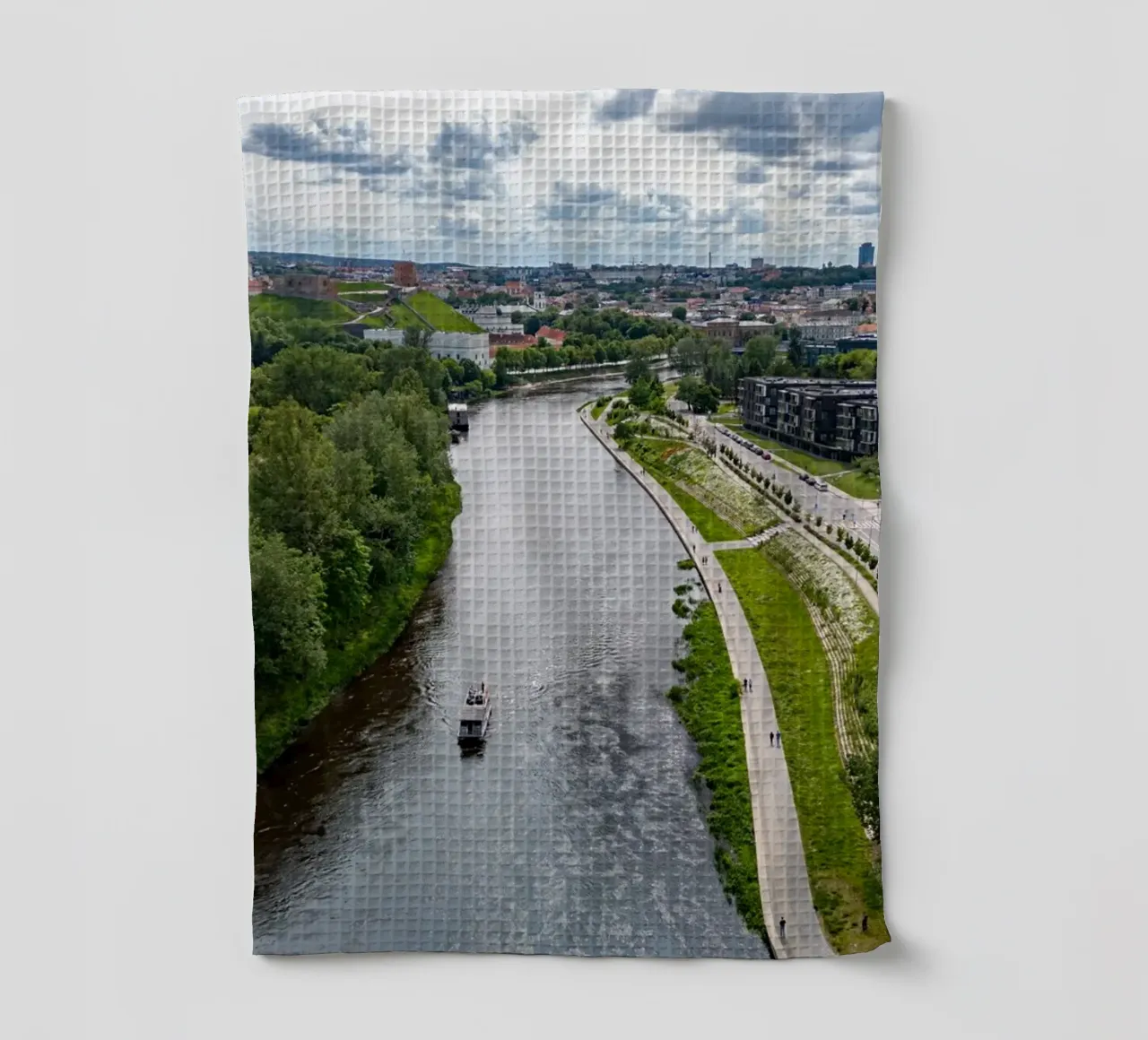 Vue aérienne de Vilnius, Lituanie torchon de anderm