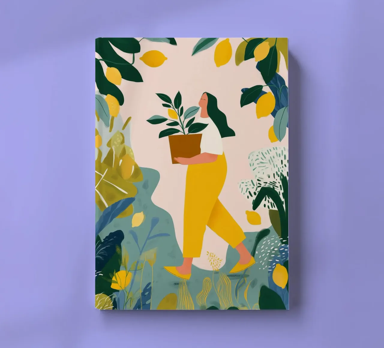 Lemon Garden II notebook by Clara August