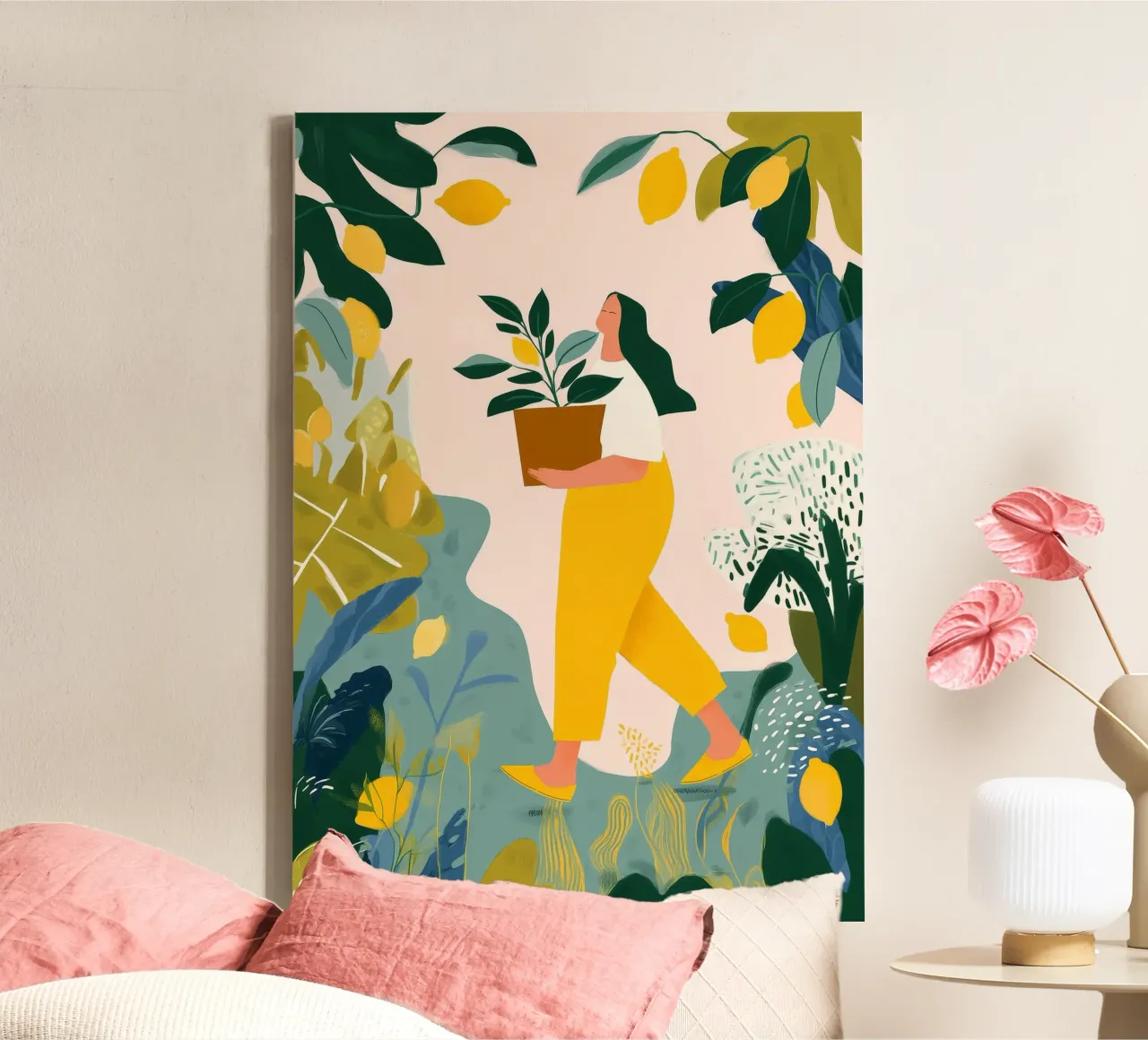 Lemon Garden II canvas by Clara August