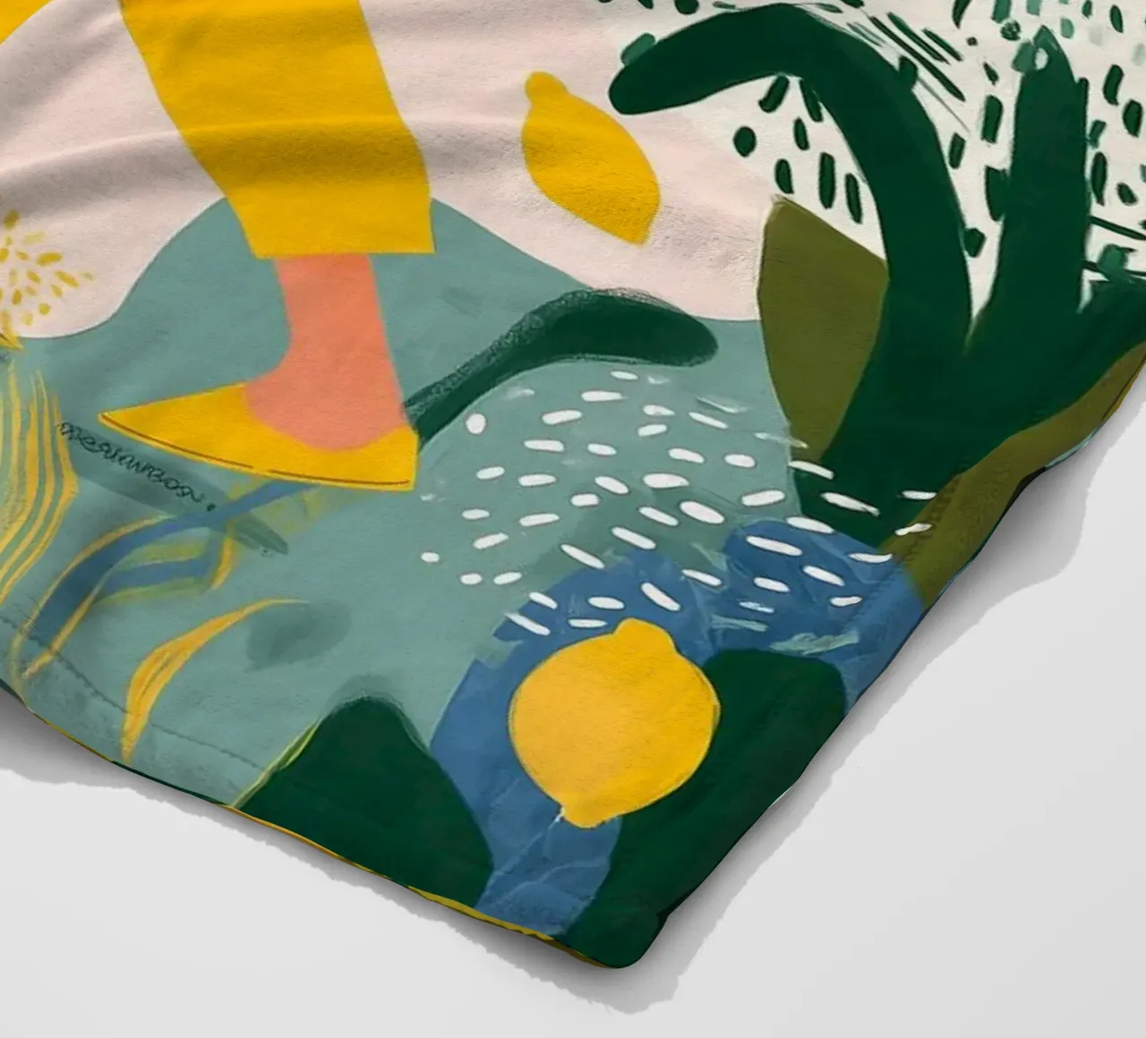 Lemon Garden II coperta in pile da Clara August