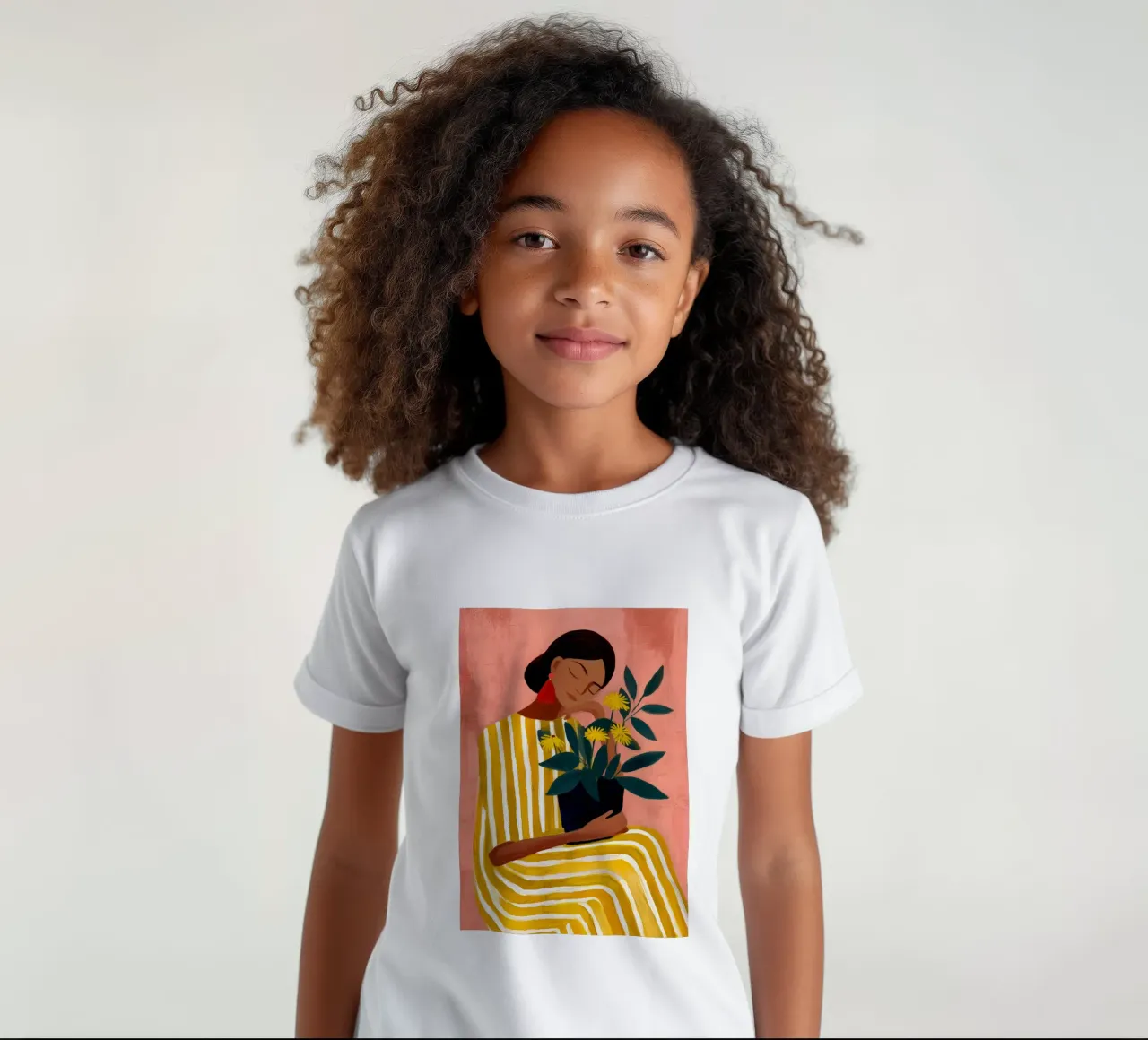 Sun in Her Hands kids t-shirt by Clara August